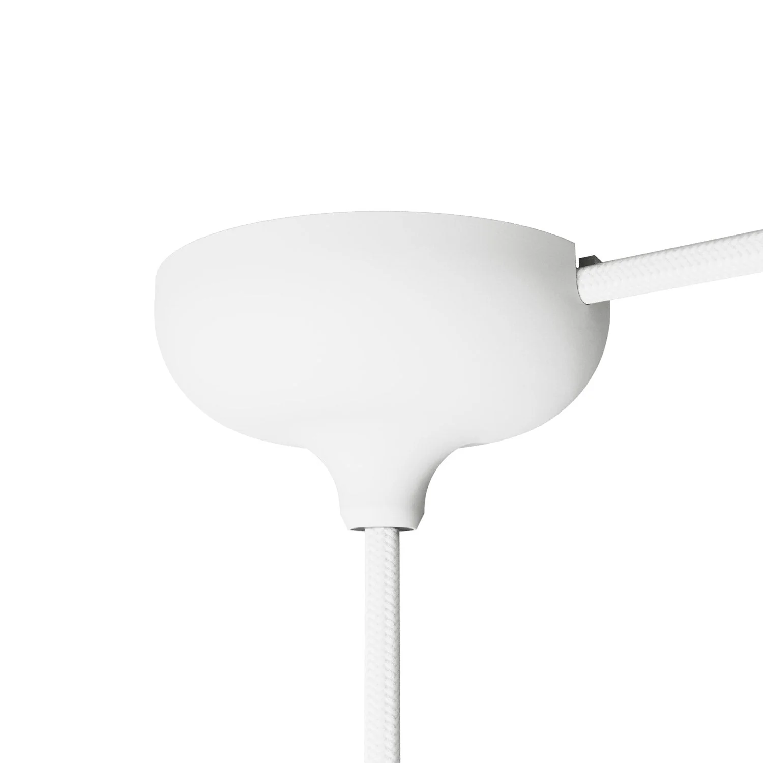 Silicone ceiling canopy kit with central hole and provision for side hole - White - Image 4