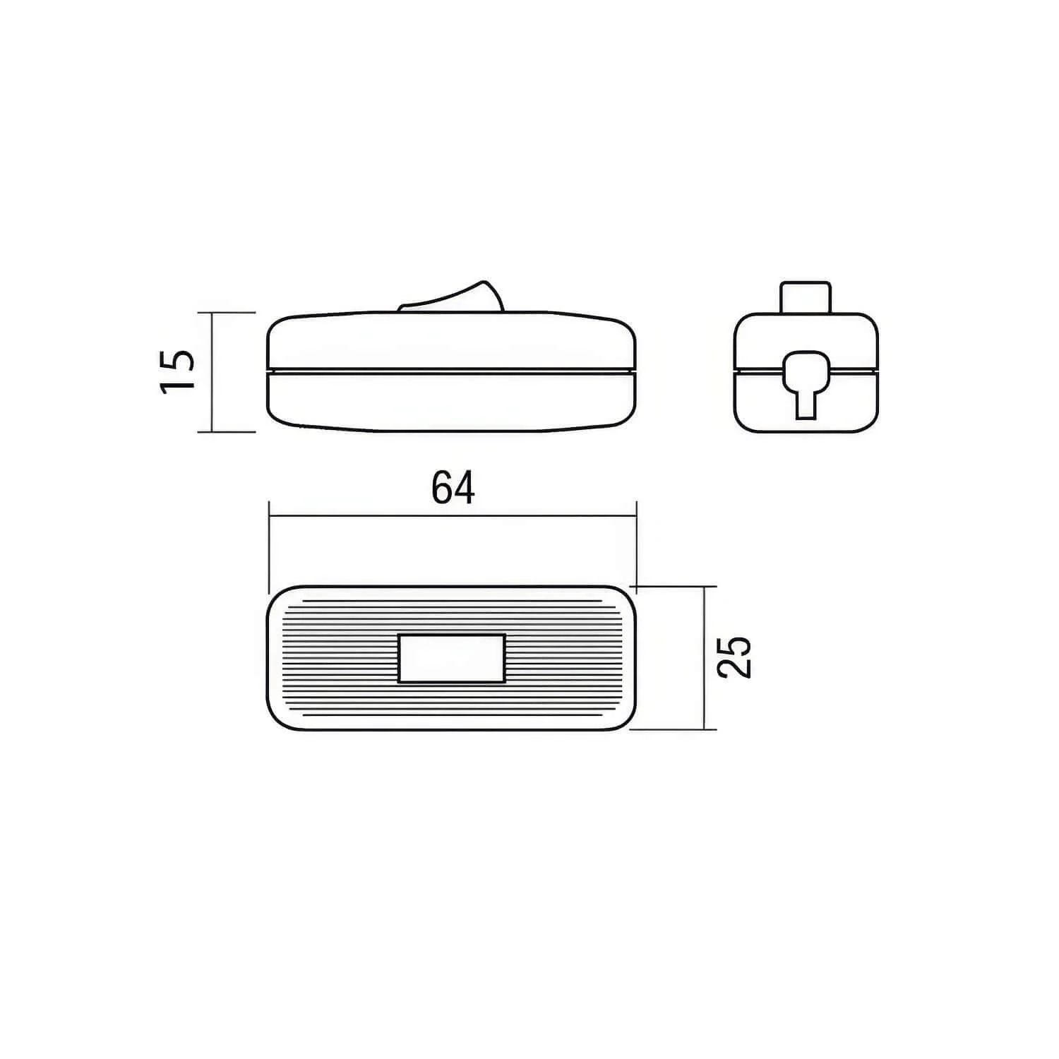 Single-pole inline rocker switch - Black - Image 6