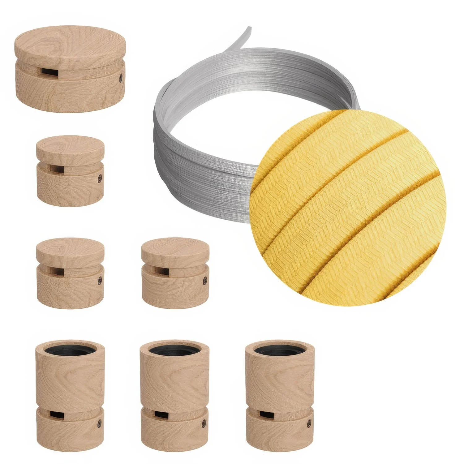 Filé Linear System Kit - with 5 m CM10 cord for string lights and 7 wooden components for interiors