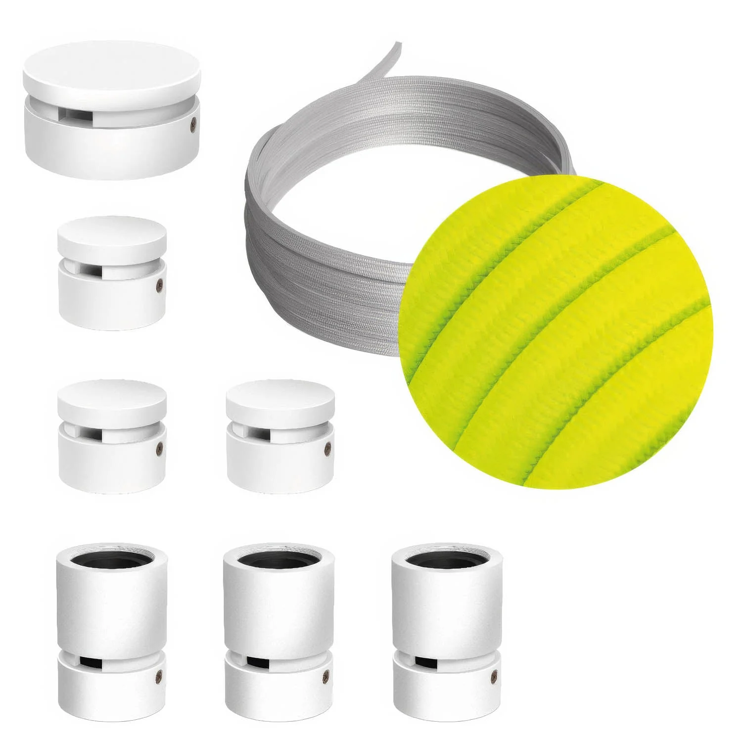 Filé Linear Kit System - with 5 m CF10 cord for string lights and 7 white painted wooden components for indoor use