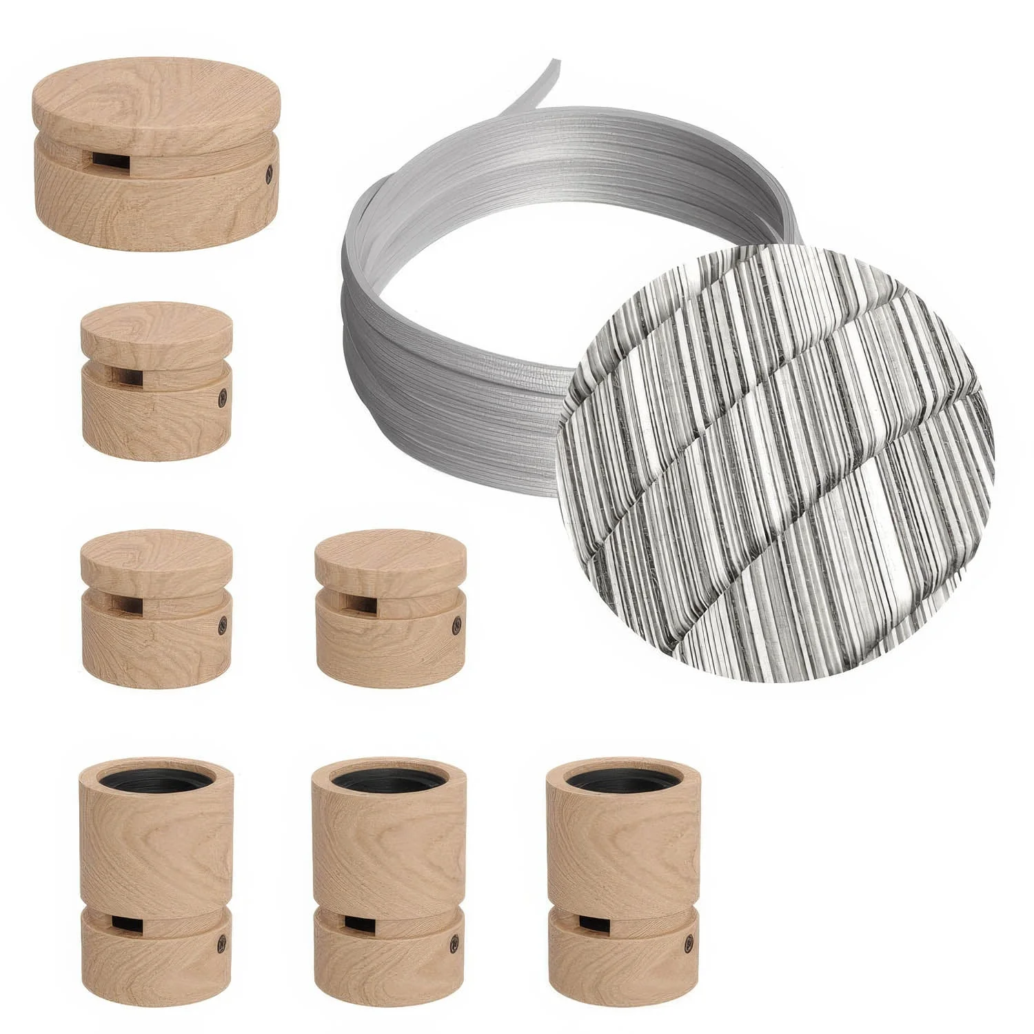 Filé Linear System Kit - with 5 m ECC37 cord for string lights and 7 wooden components for interiors
