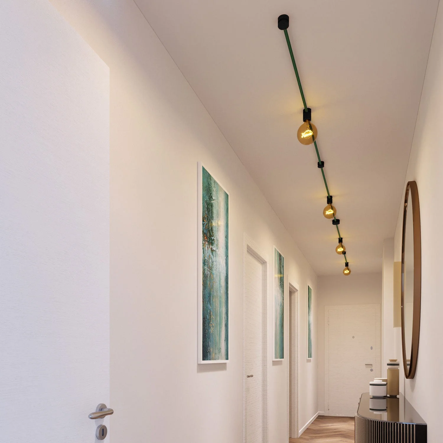 Filé Symmetric Kit - with 5 m CM21 cord for string lights and 9 black painted wooden components for indoor use - Image 2