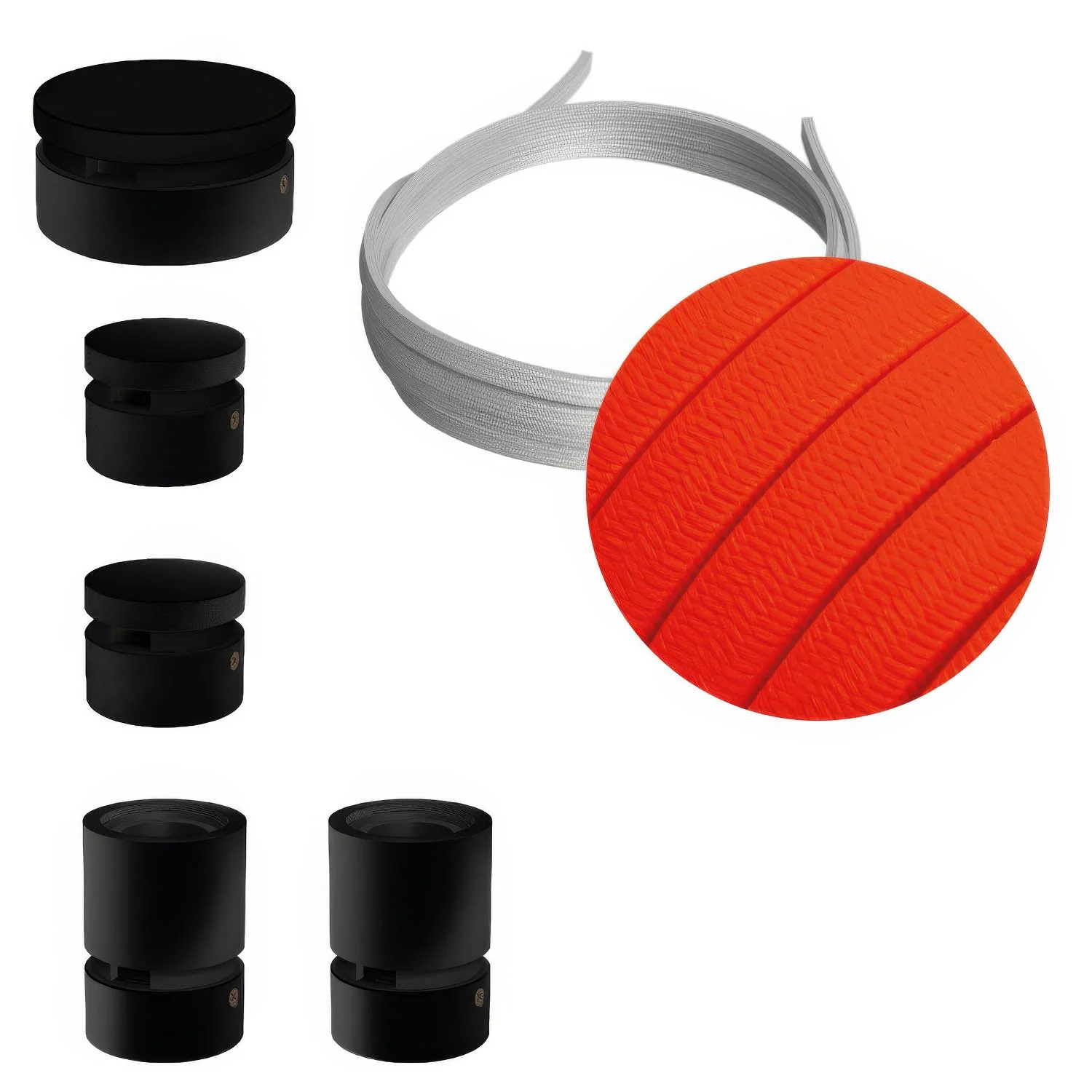 Filé Wiggle Kit System - with 3 m CF15 cord for string lights and 5 black-painted wooden components for indoor use