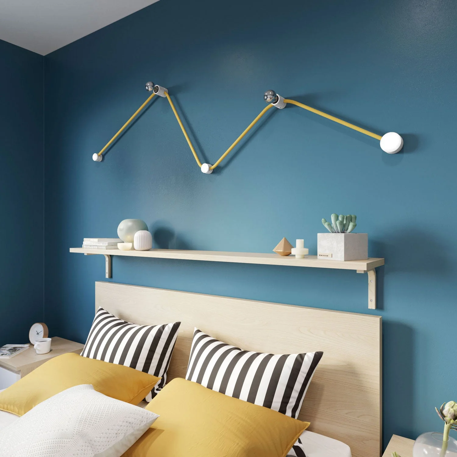 Filé Wiggle Kit System - with 3 m CM10 cord for string lights and 5 white painted wooden components for indoor use - Image 2