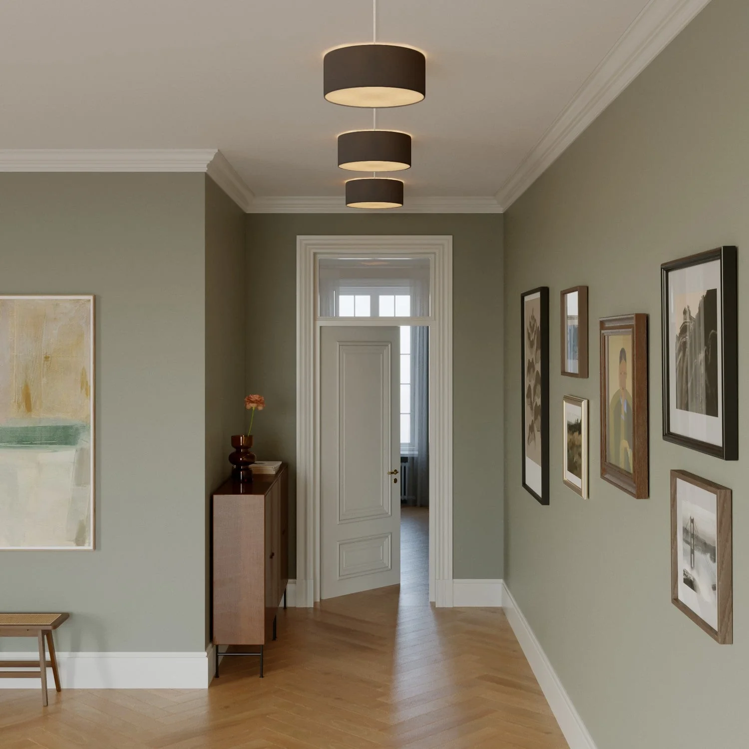 Small Teletta anthracite fabric ceiling light - Made in Italy - Image 2