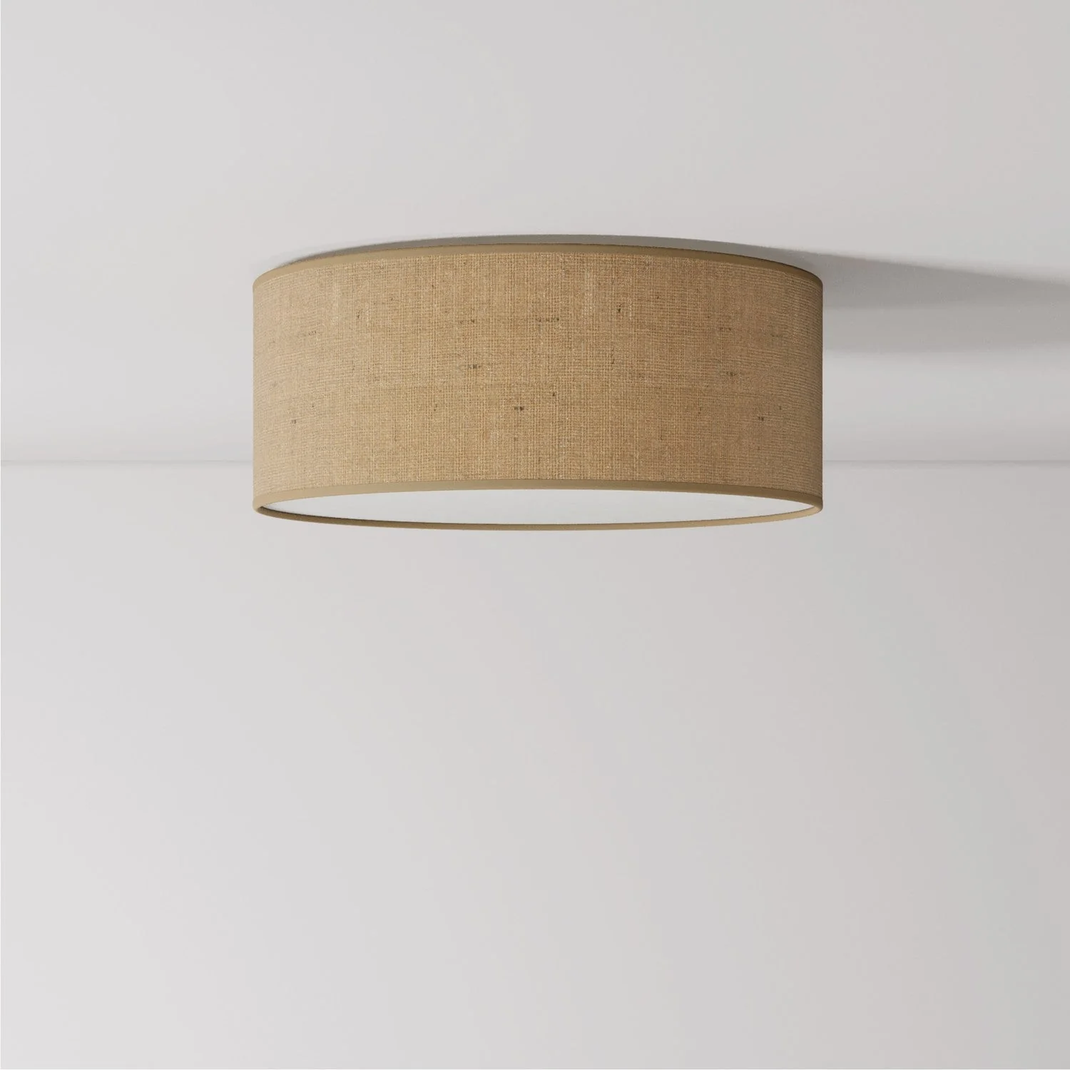 Small fabric ceiling lamp in natural Jute - Made in Italy