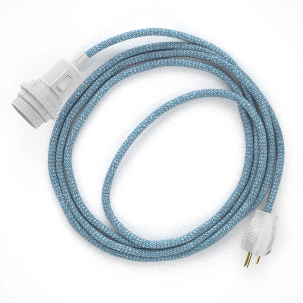 Snake for lampshade – Plug-in lamp with Zig-Zag fabric cable – RD75