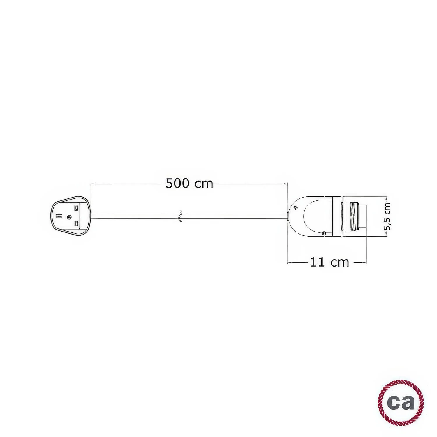 Snake Modulair, portable outdoor lamp, 5 m fabric cord, IP65 socket and UK plug - Black - Image 4