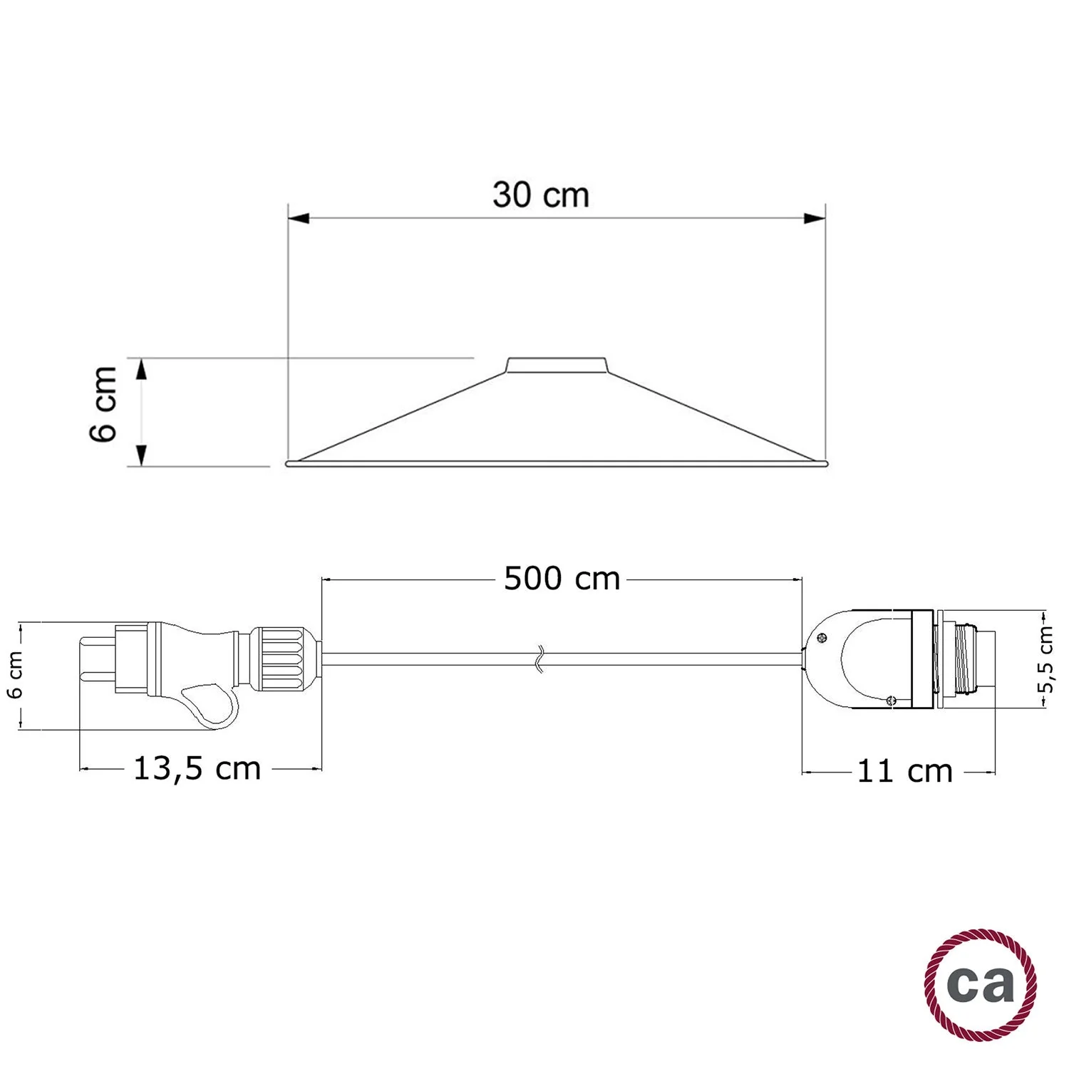 Snake Modulair with Swing lampshade, portable outdoor lamp, 5 m textile cord, IP65 socket, and plug - Black - Image 4