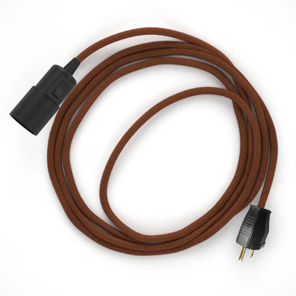 Snake - Plug-in lamp with colored fabric cable - RC23