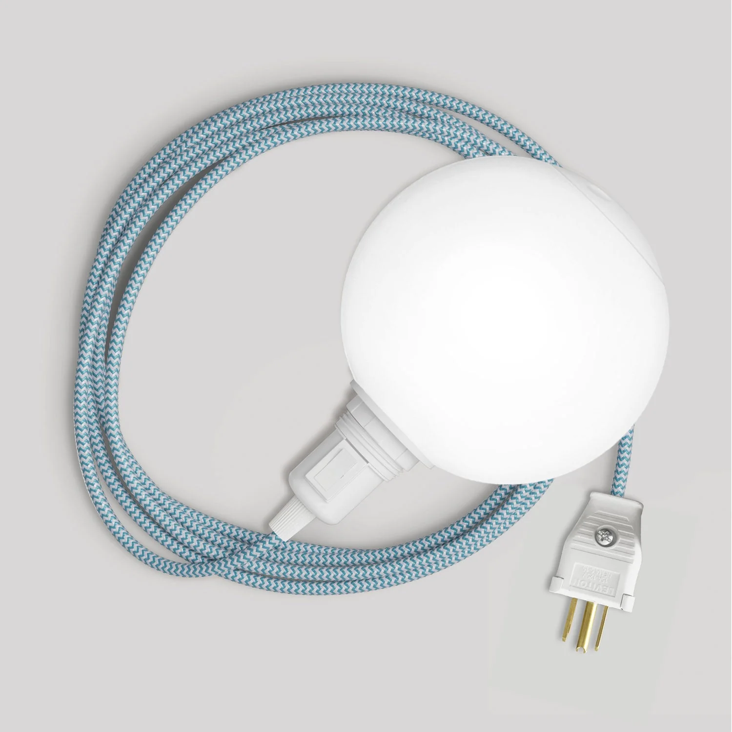 Snake Portable Lamp with socket switch, plug, and Unbreak-a-Ball unbreakable shade - RZ11