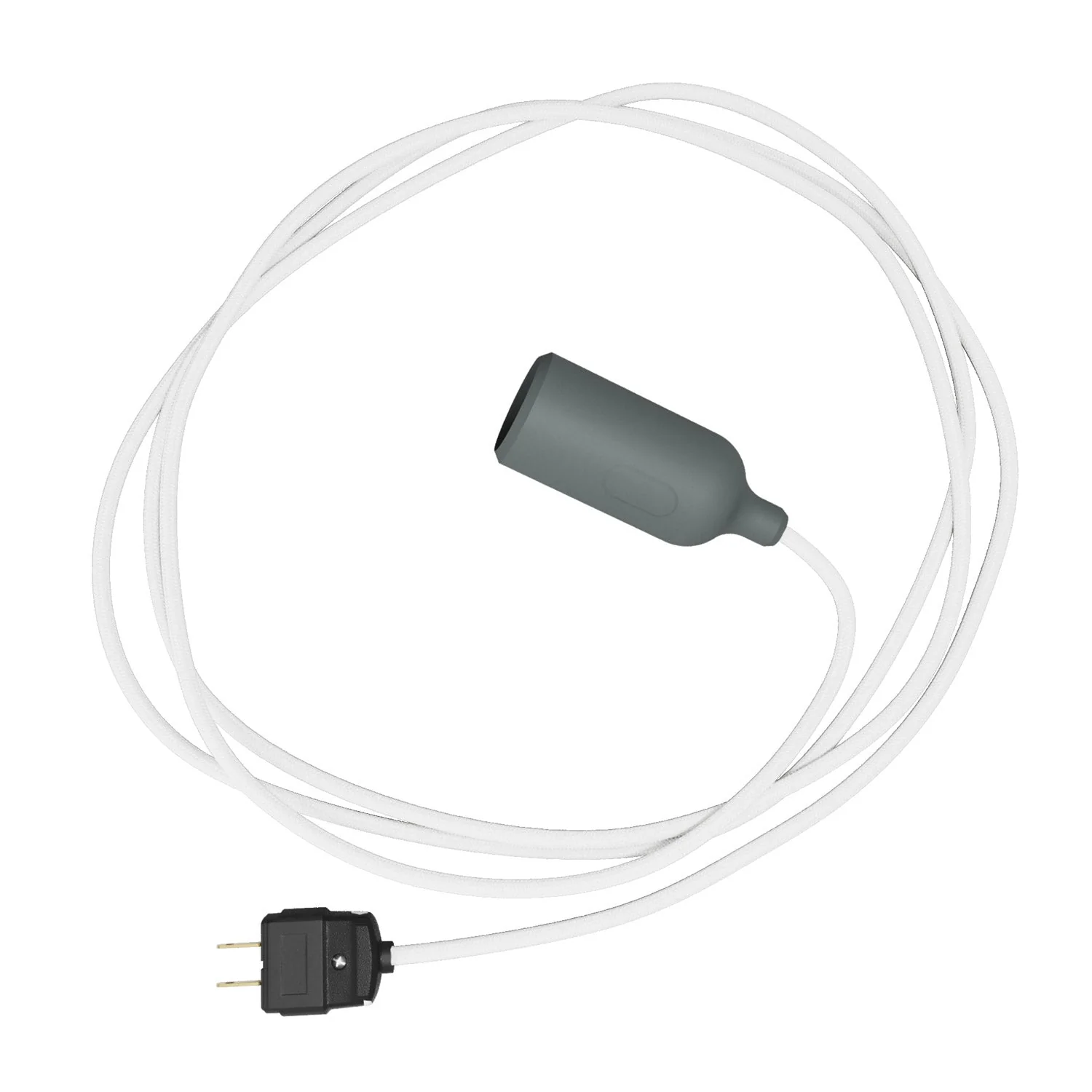 Snake - Silicone lamp with switch and plug Gray