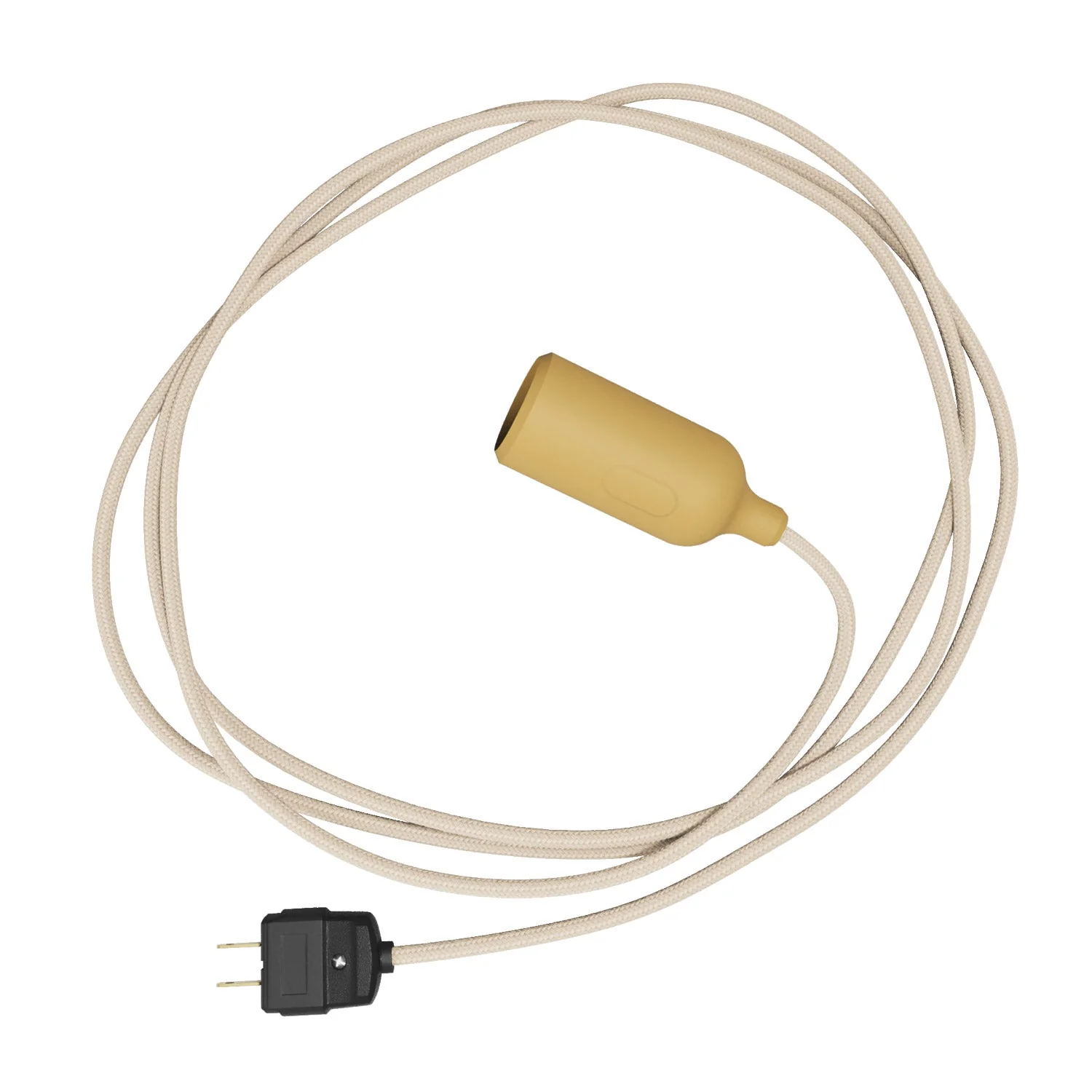 Snake – Silicone lamp with switch and plug, Mustard