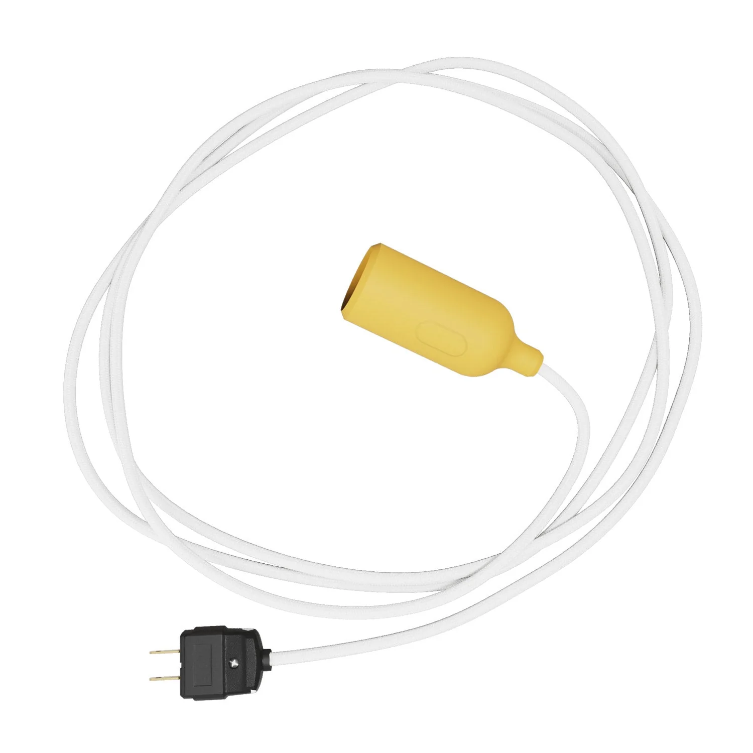Snake - Silicone lamp with switch and plug - Yellow