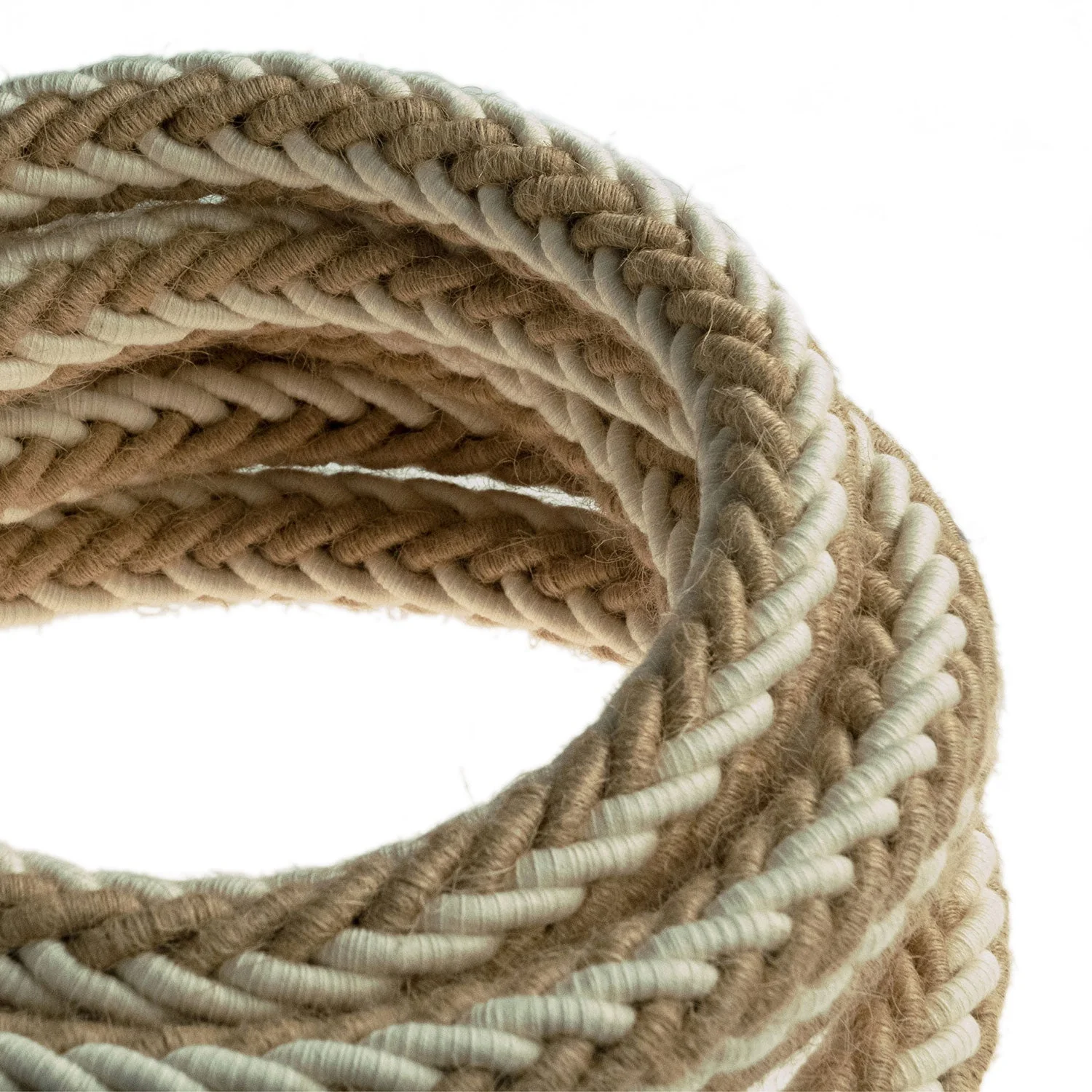 SnakeBis Rope - White plug-in lamp with braided jute cord - Image 3