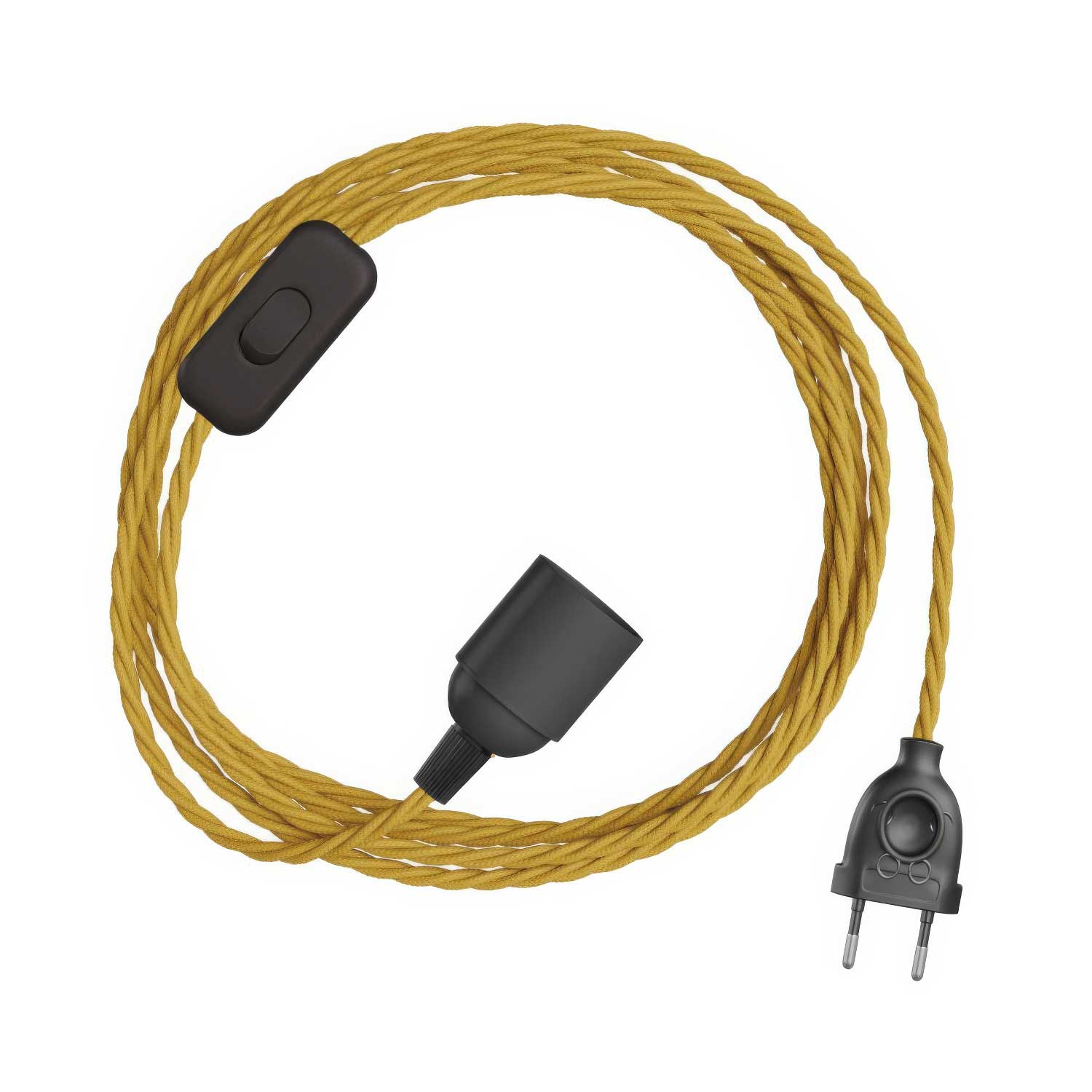 SnakeBis Twisted - Cordset with socket and TM25 braided fabric cord