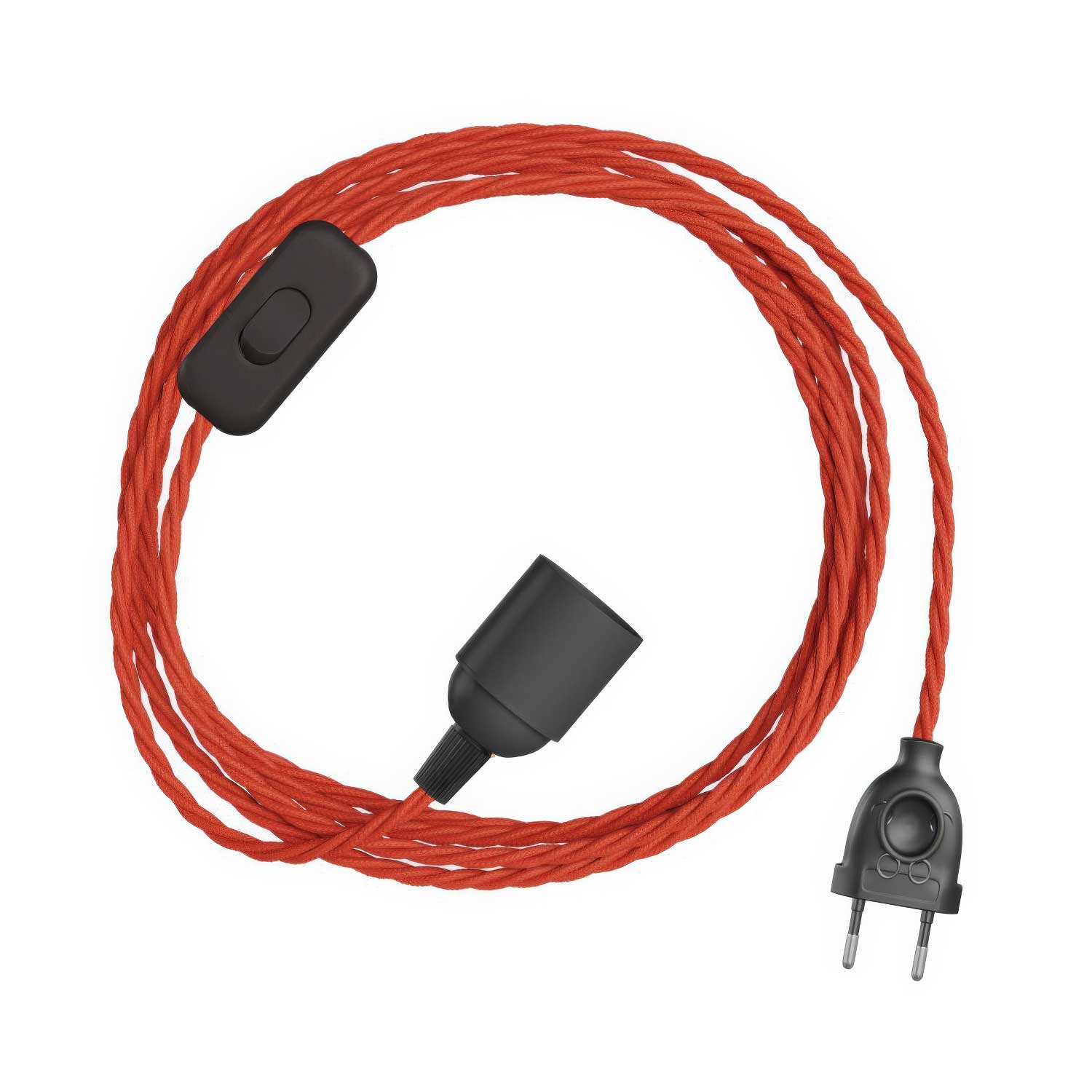 SnakeBis Twisted - Cordset with socket and braided fabric cord TM09