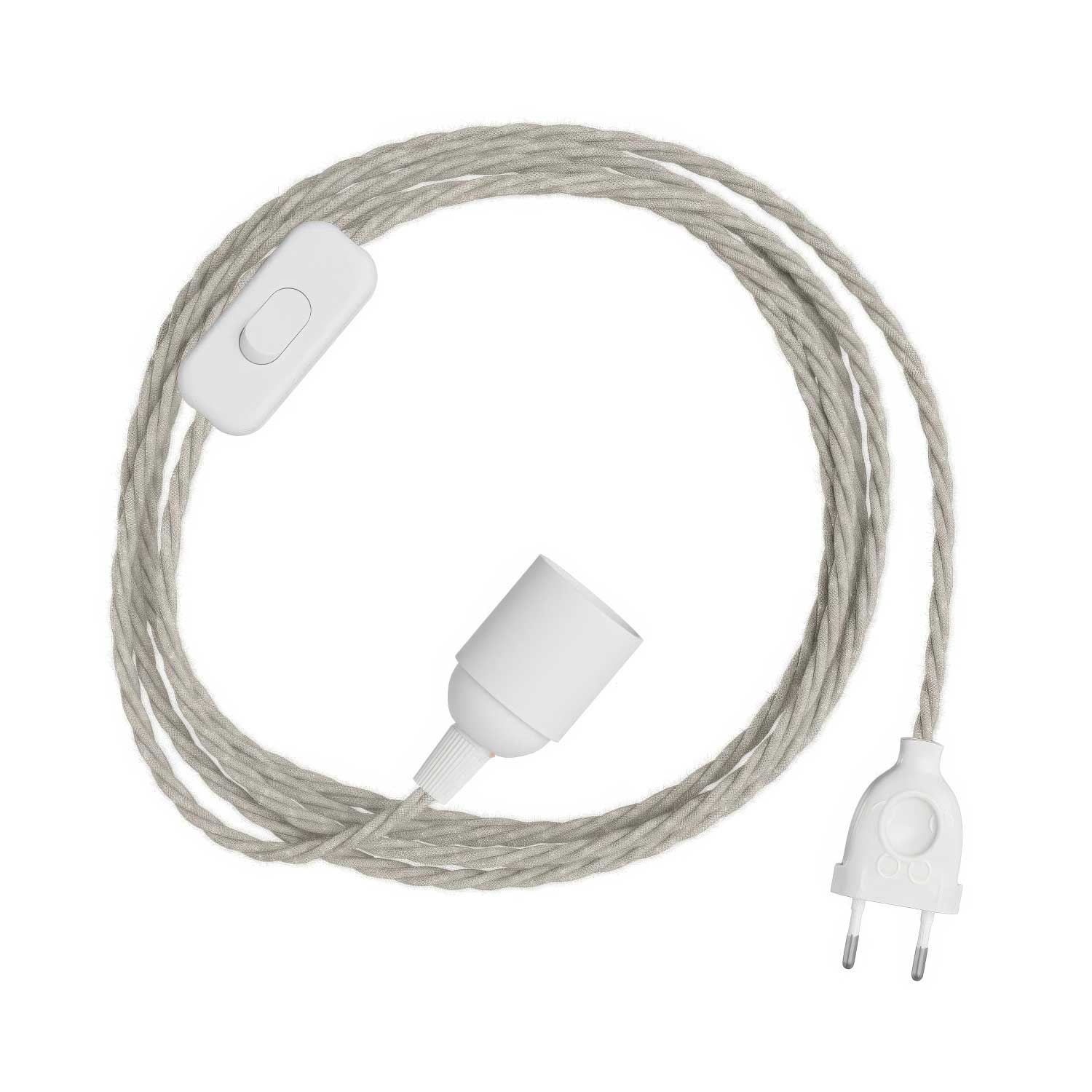 SnakeBis Twisted - Cordset with socket and TN01 braided fabric cord