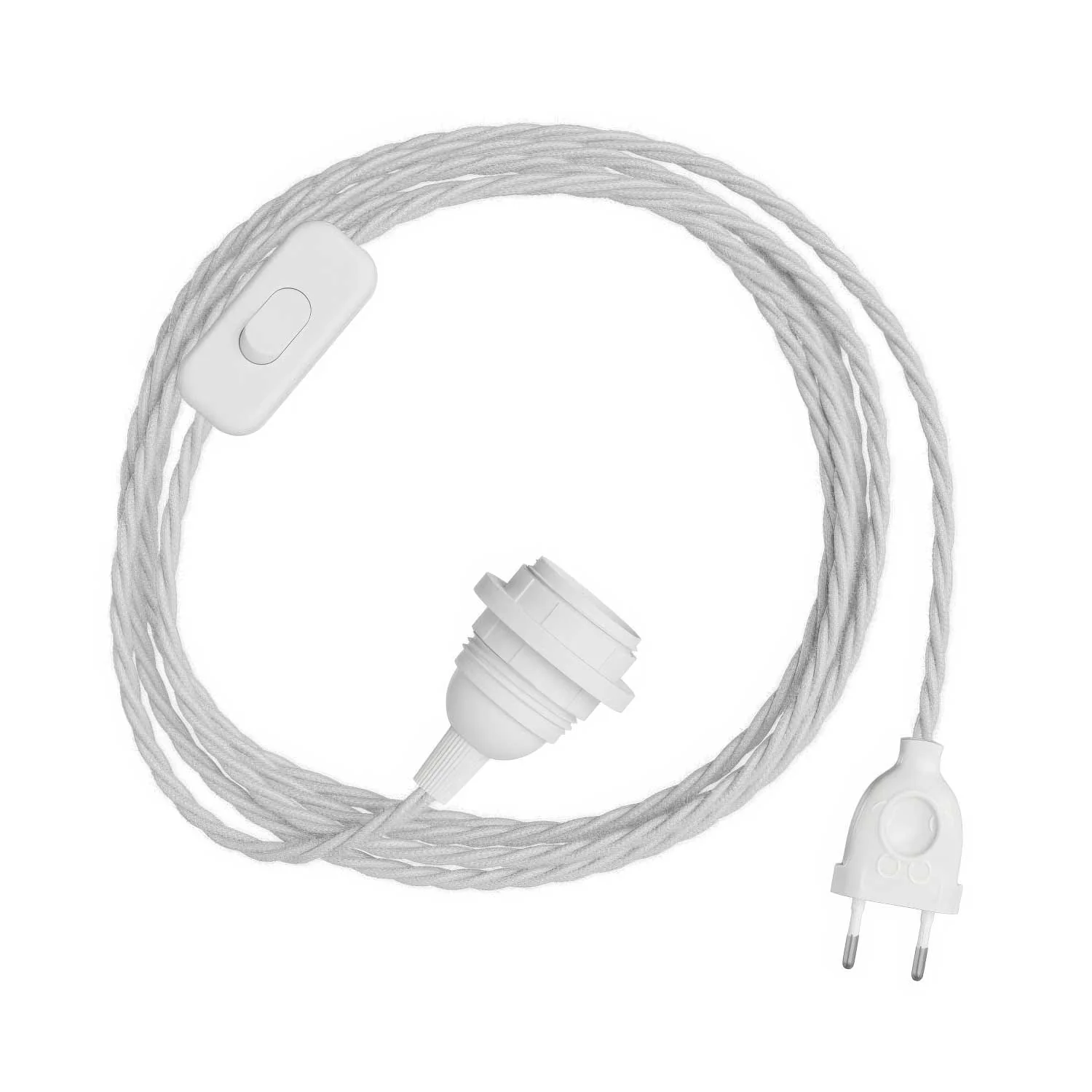 SnakeBis Twisted for lampshade - Cordset with socket and TC01 braided fabric cord