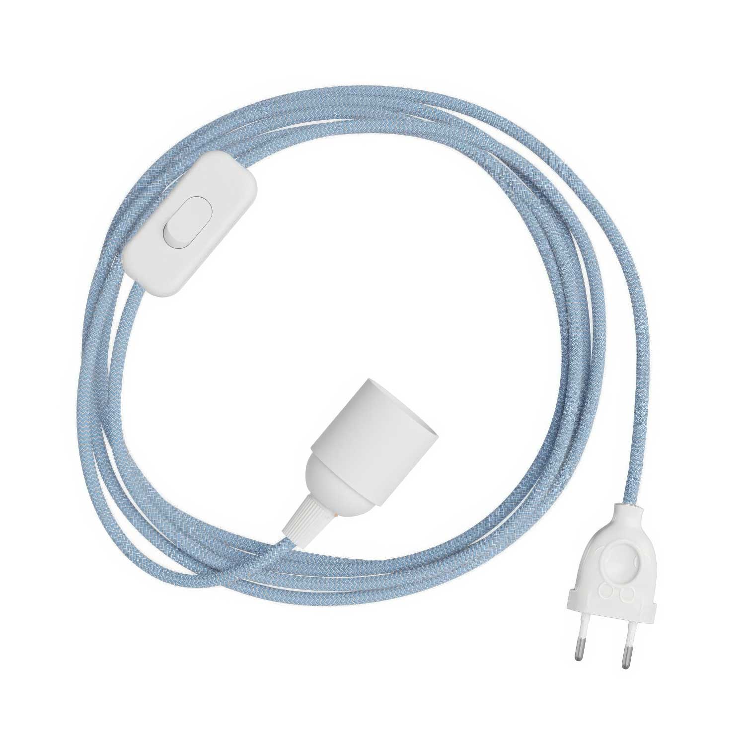 SnakeBis Zig-Zag - Cordset with socket and fabric cable Zig-Zag effect RD75