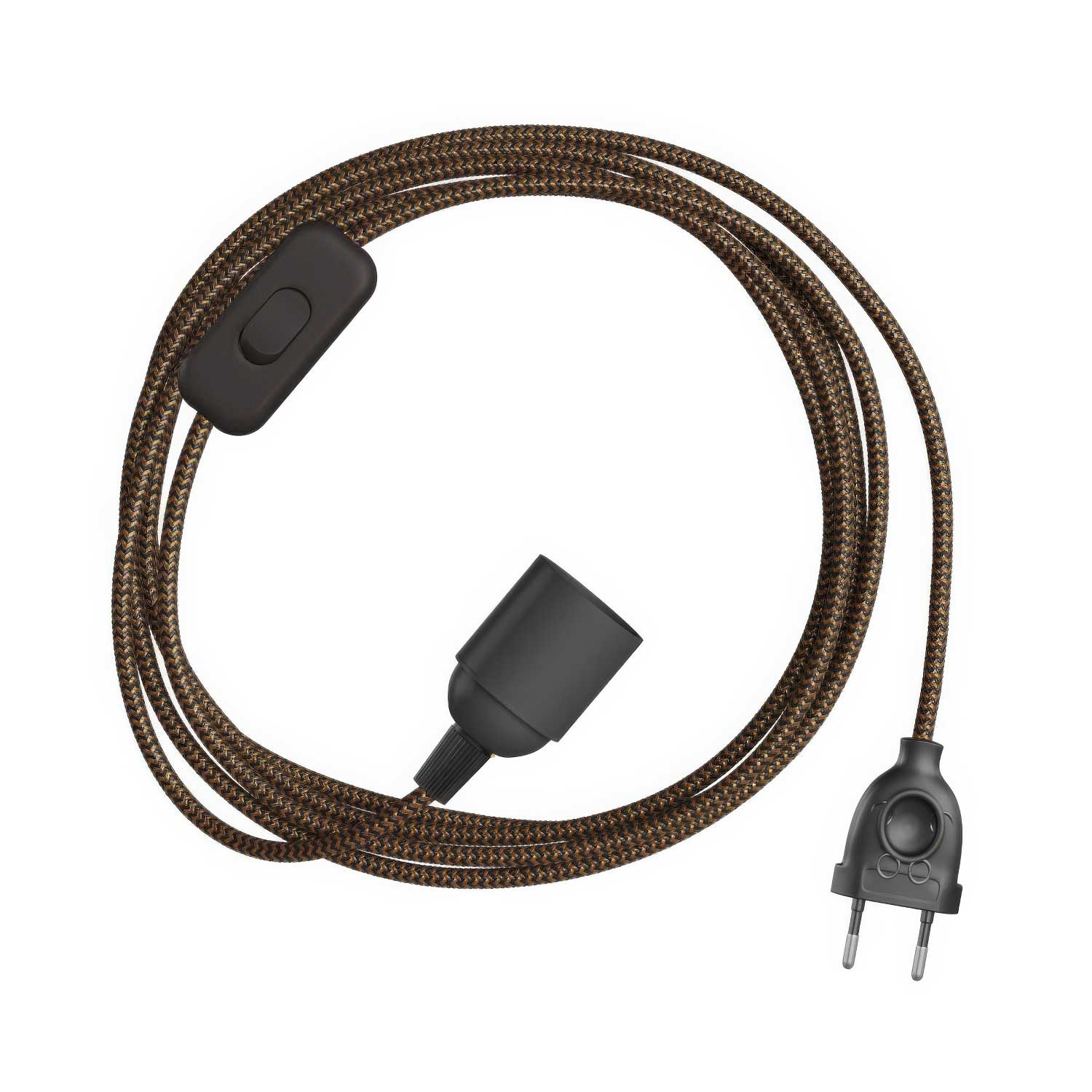SnakeBis Zig-Zag - Cordset with socket and zig-zag fabric cord RZ24