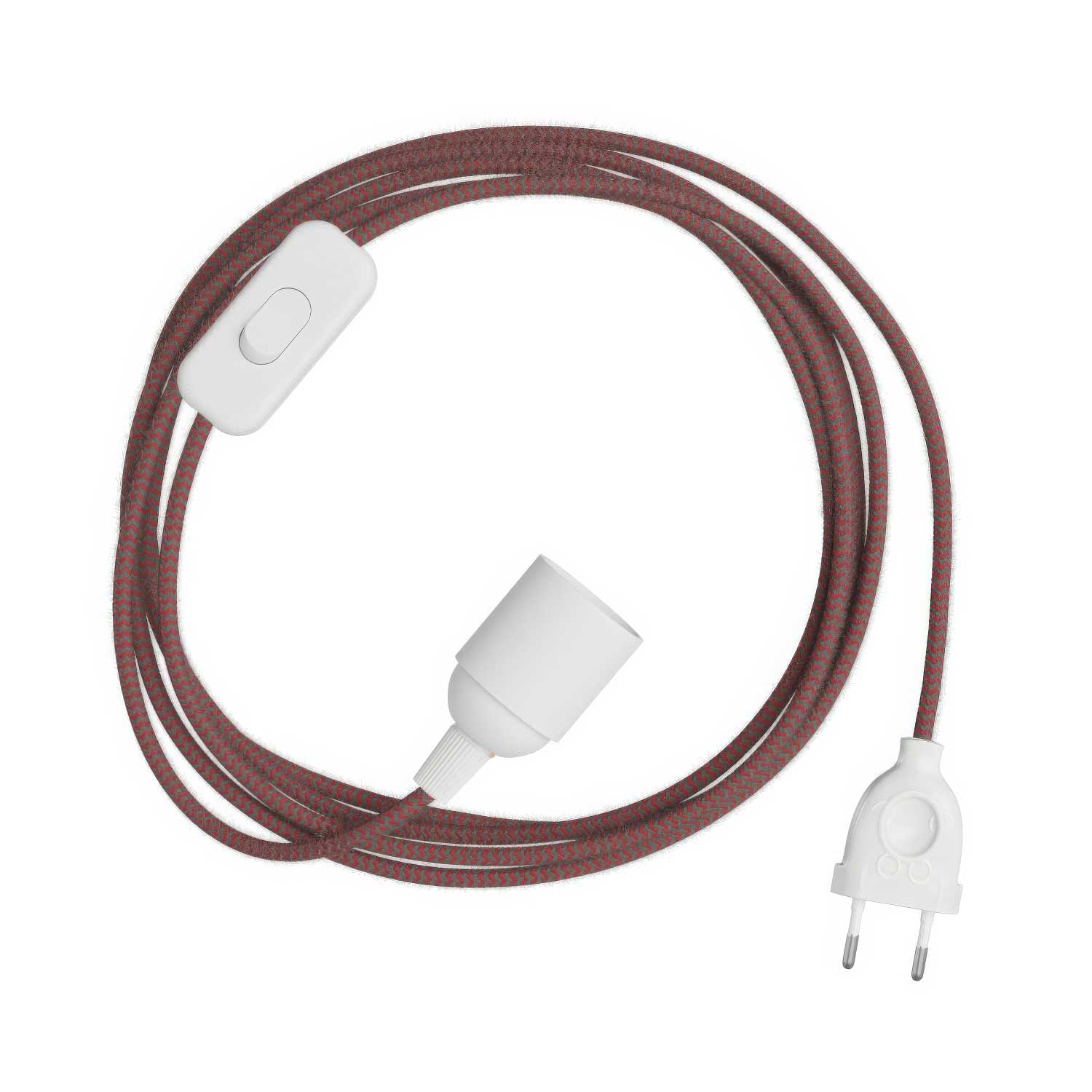 SnakeBis Zig-Zag - Cordset with socket and fabric cord Zig-Zag effect RZ28