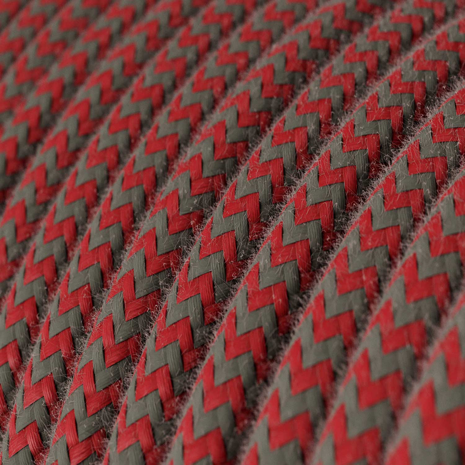 SnakeBis Zig-Zag - Cordset with socket, Zig-Zag effect fabric cord RZ28 and UK plug - Image 2
