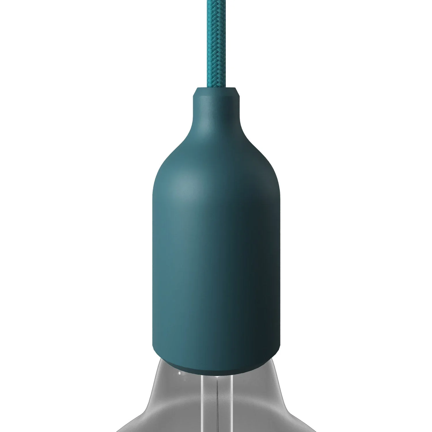 E27 silicone socket kit with hidden strain relief - Petrol