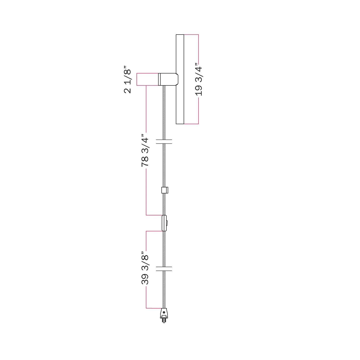 Spostaluce Plug-in Light with Metal Finish and S14d LED Linear Light Bulb - Brushed Bronze - Image 5