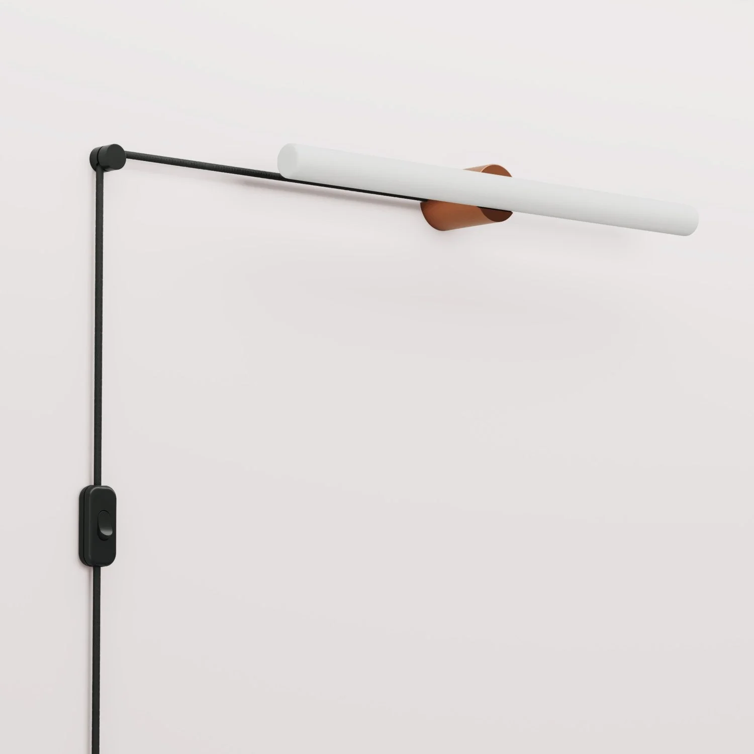 Spostaluce Plug-in Light with Metal Finish and S14d LED Linear Light Bulb - Brushed Copper - Image 3
