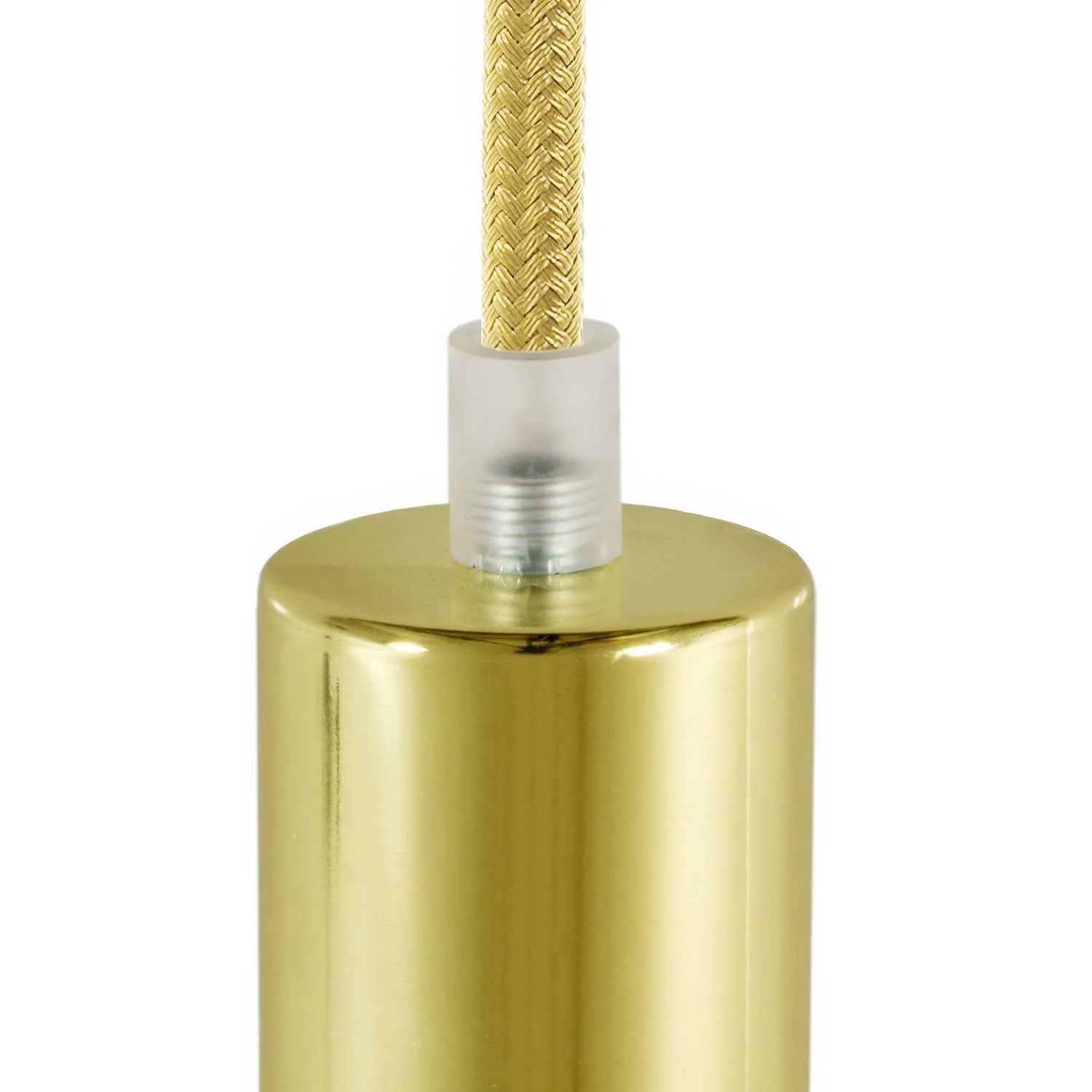 Cylindrical plastic strain relief complete with rod, nut, and washer - Transparent - Image 2