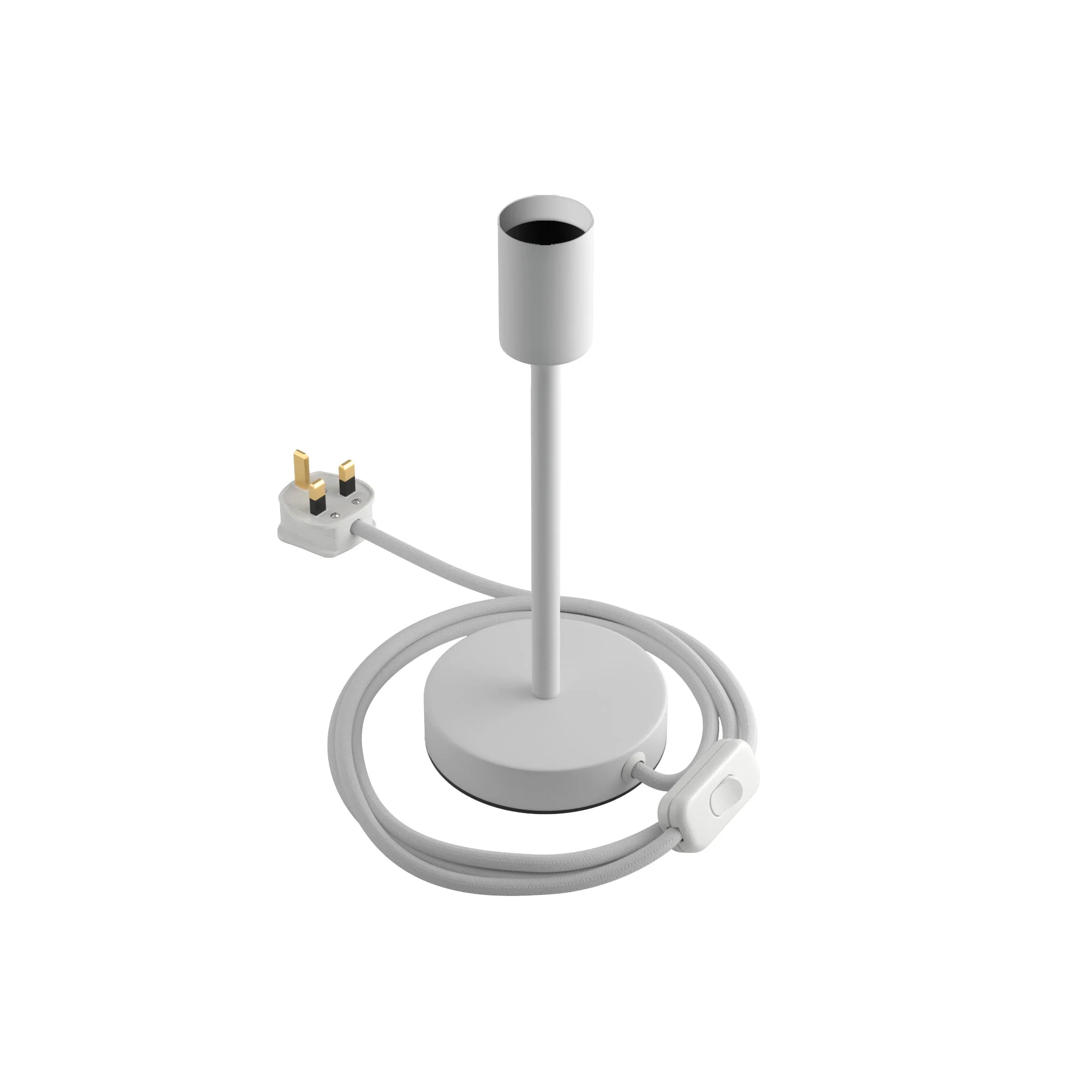 Alzaluce - Metal table lamp with UK plug - Matte white - Image 7