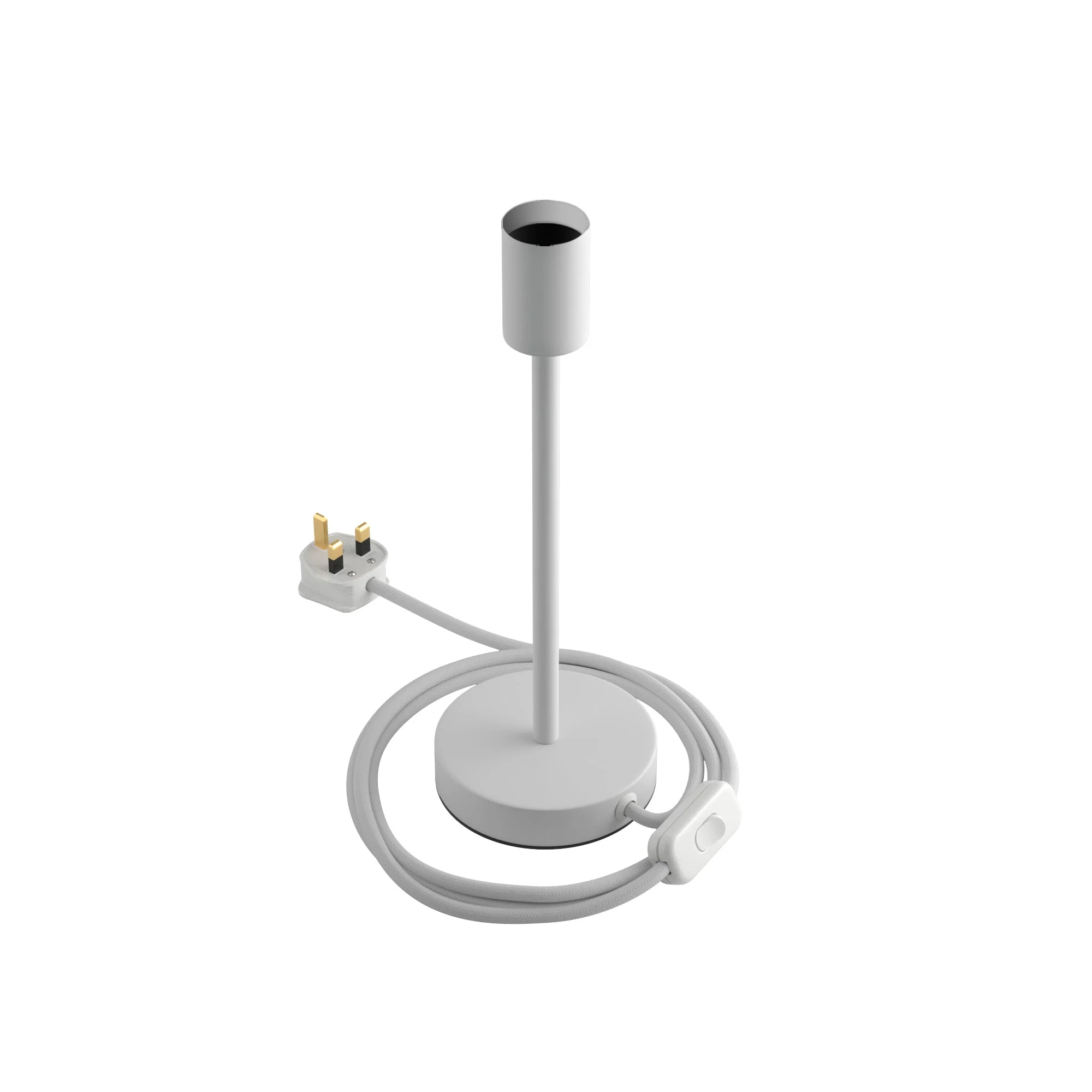 Alzaluce - Metal table lamp with UK plug - Matte white - Image 8