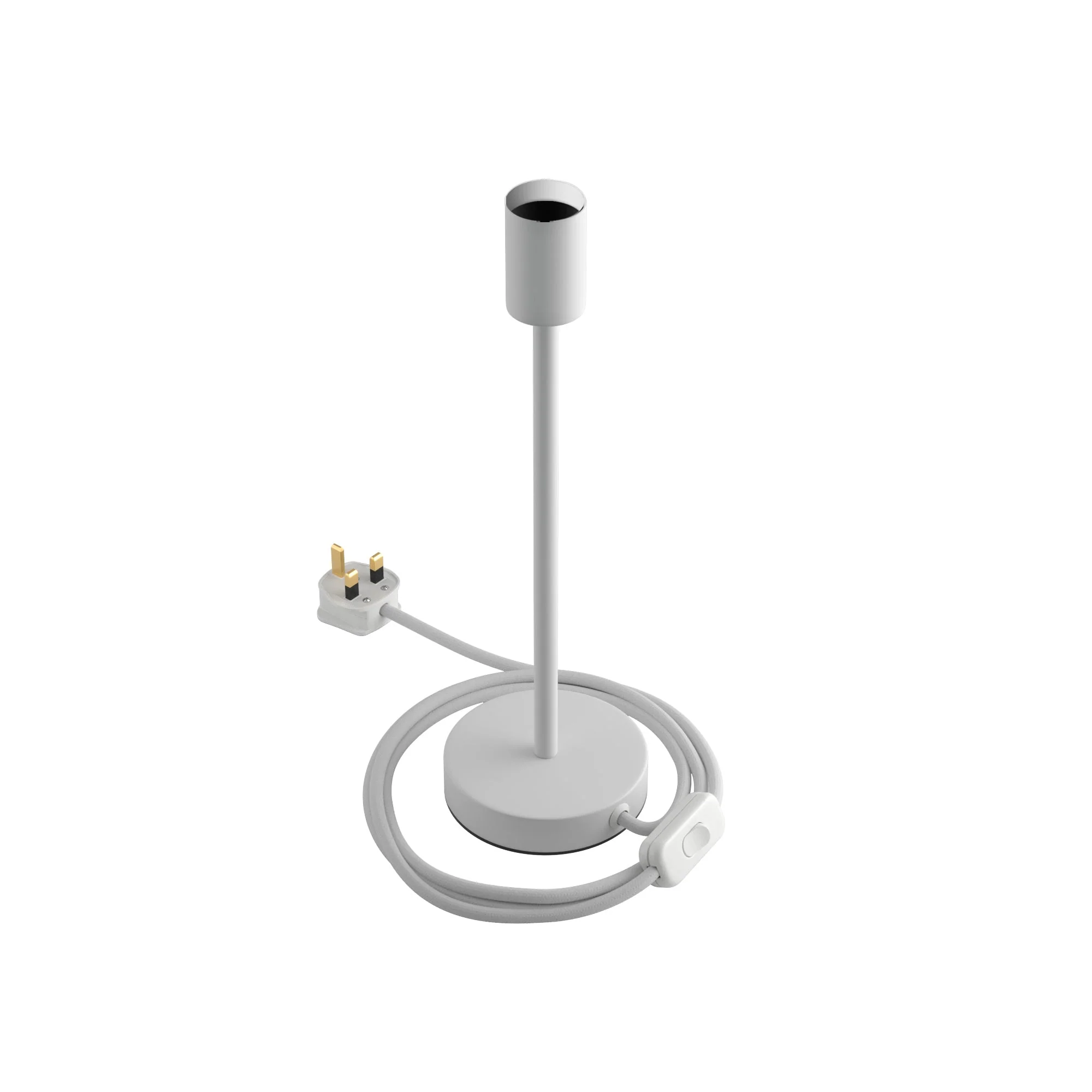 Alzaluce - Metal table lamp with UK plug - Matte white - Image 9
