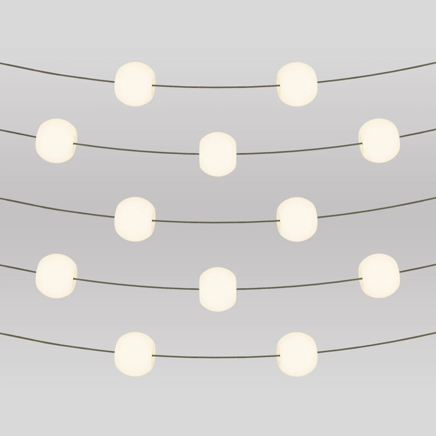 Outdoor light chain with 12 light points IP67 Olive Green - Marina12 Cherry