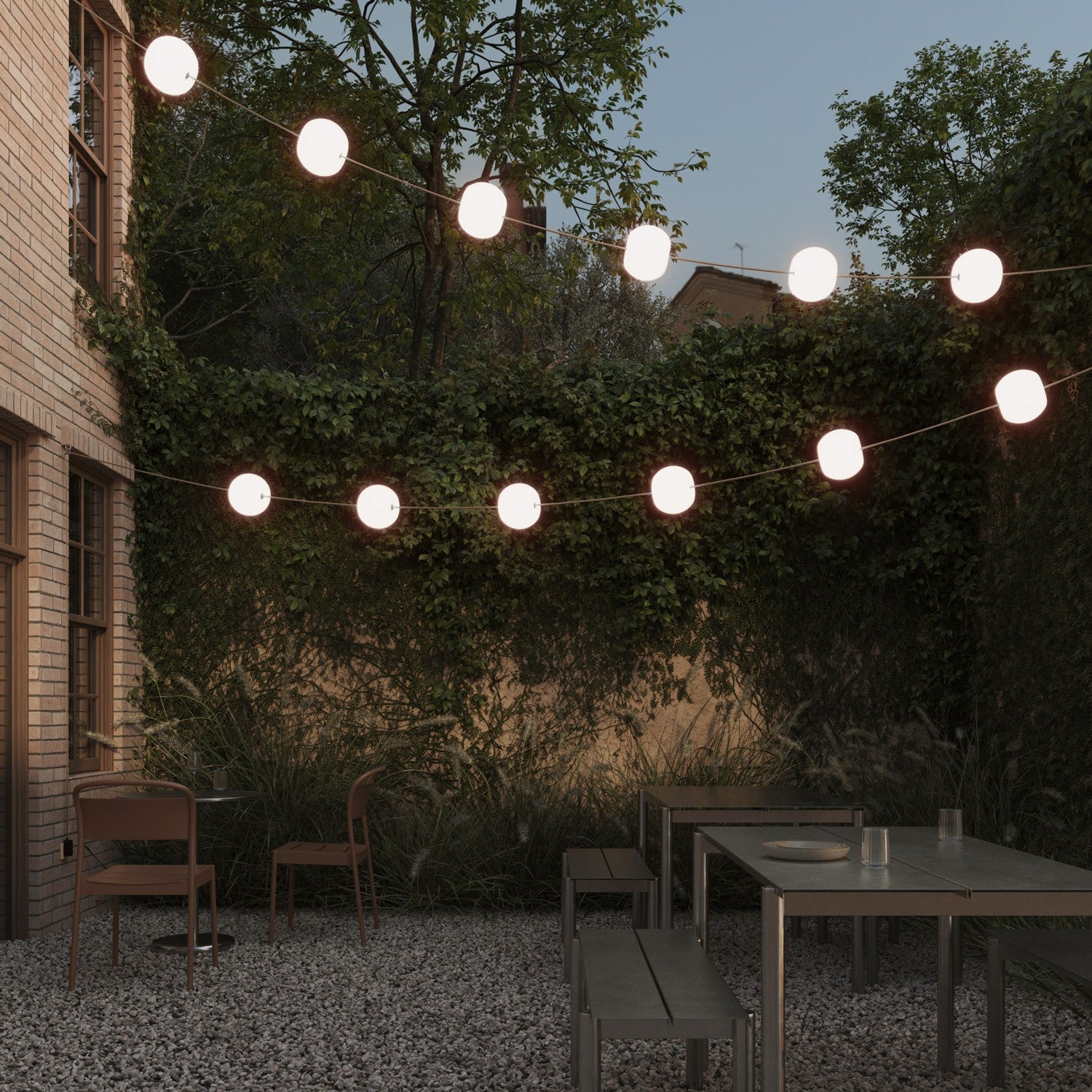12-light outdoor IP67 string lights Desert Brown with UK Plug - Marina12 Cherry - Image 2