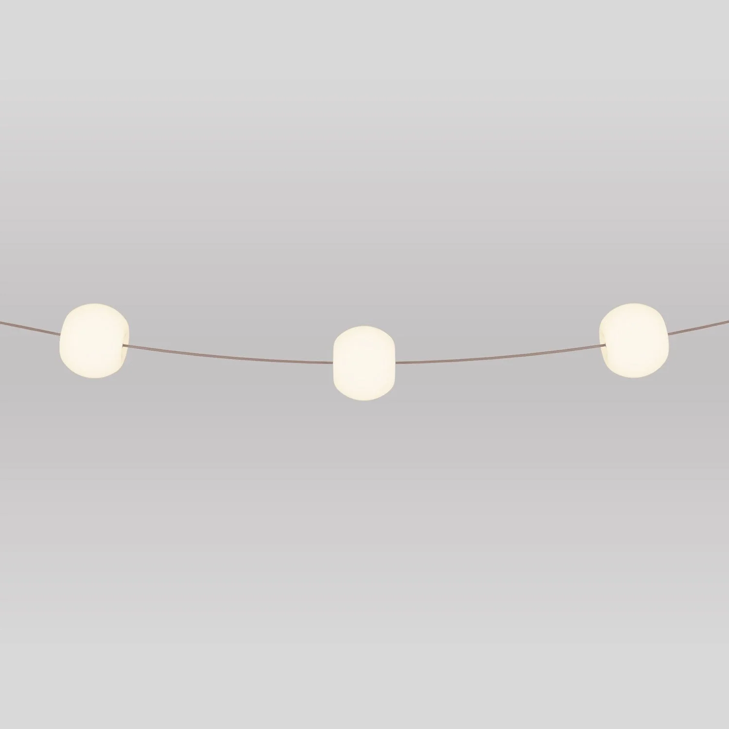 Outdoor light chain with 3 light points IP67 Desert Brown - Marina3 Cherry