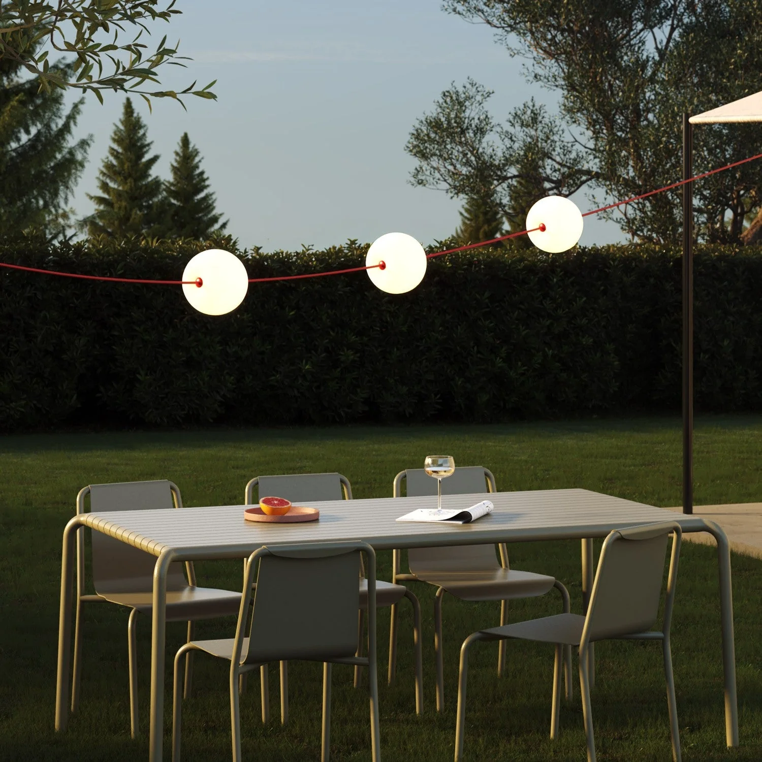 Outdoor light chain 3 light points IP67 Red Starfish - Marina3 Cherry - Image 2
