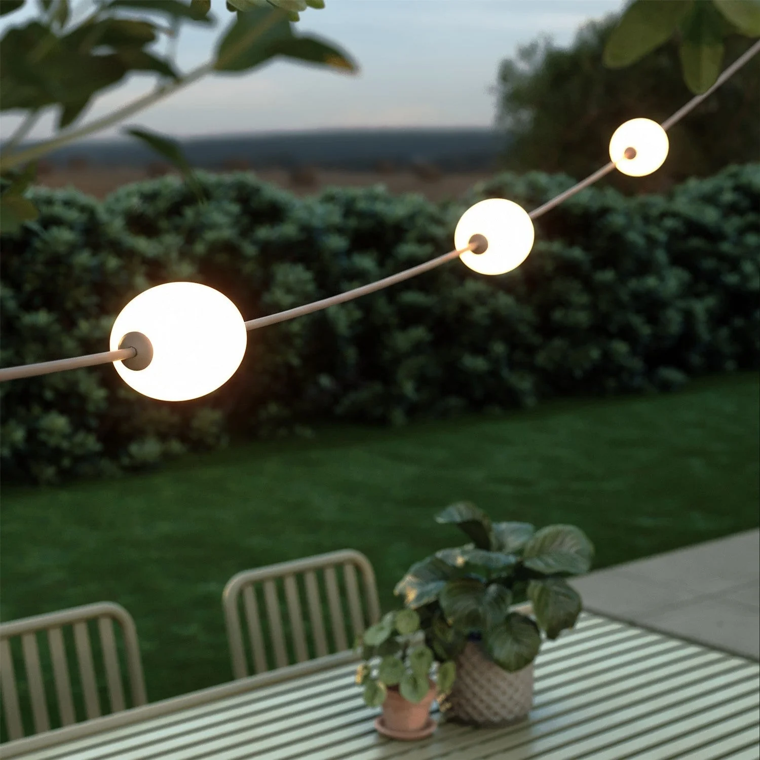 Outdoor 3-Light String Light IP67 Desert Brown with UK Plug - Marina3 - Image 3