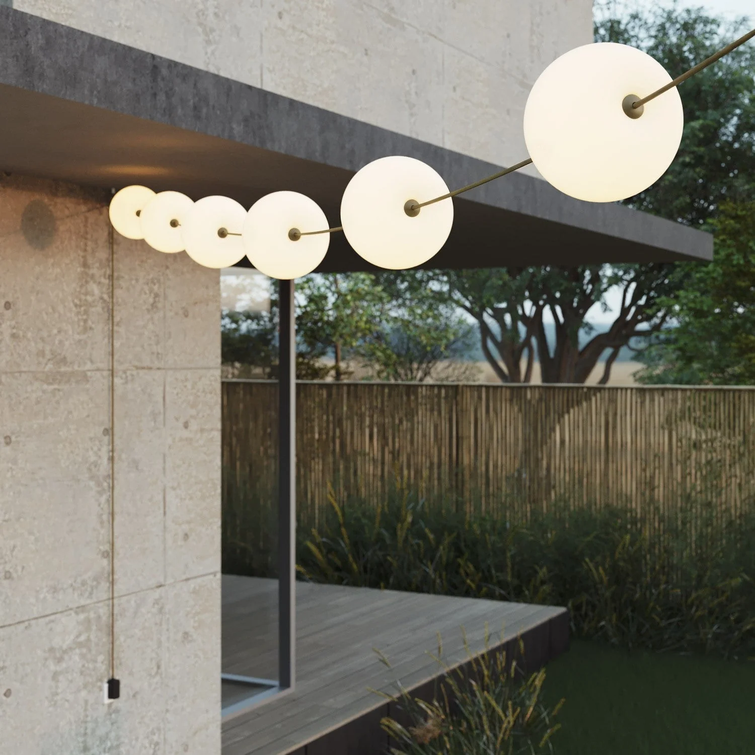 Outdoor string light 6 light points IP67 Olive Green - Marina6 Cherry - Image 3