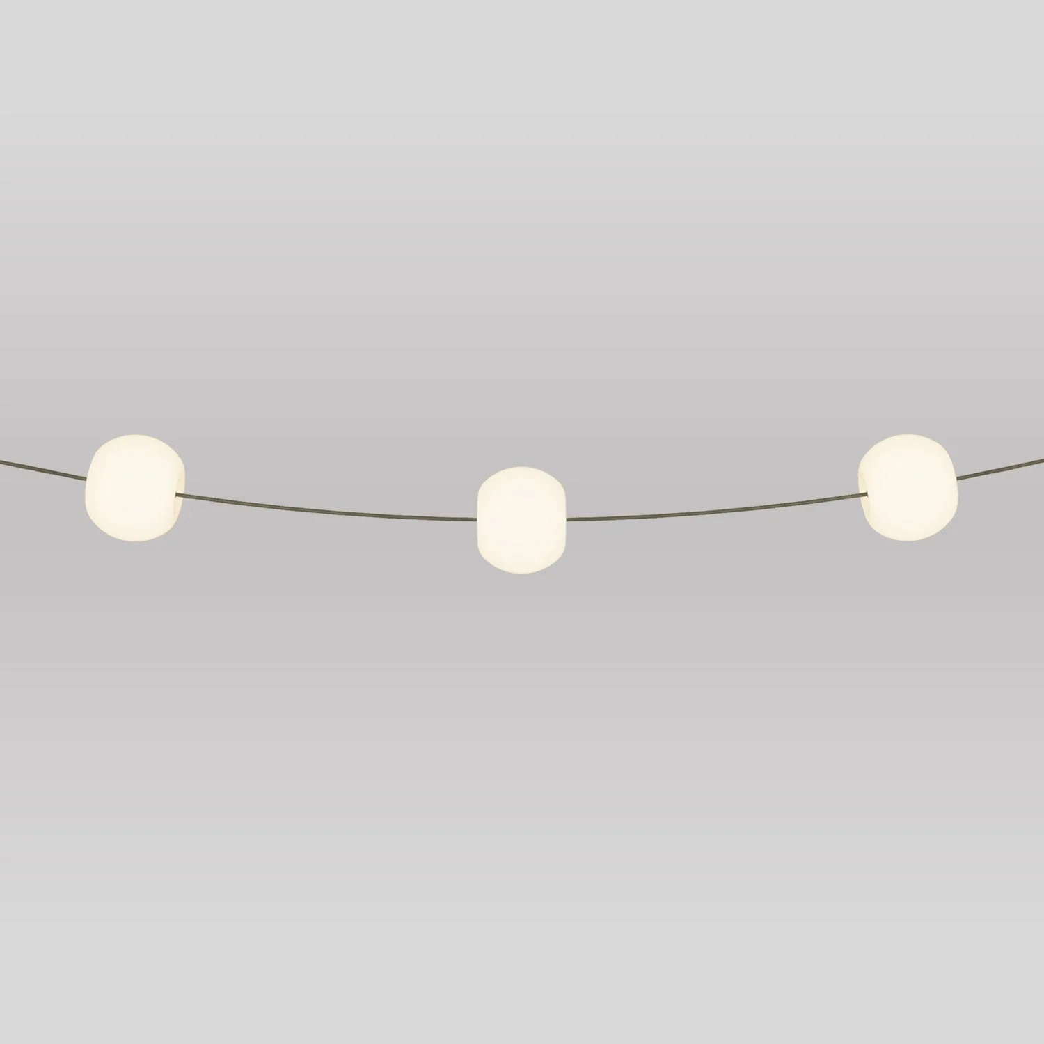 Outdoor IP67 String Light with 3 Light Points Olive Green with UK Plug - Marina3 Cherry