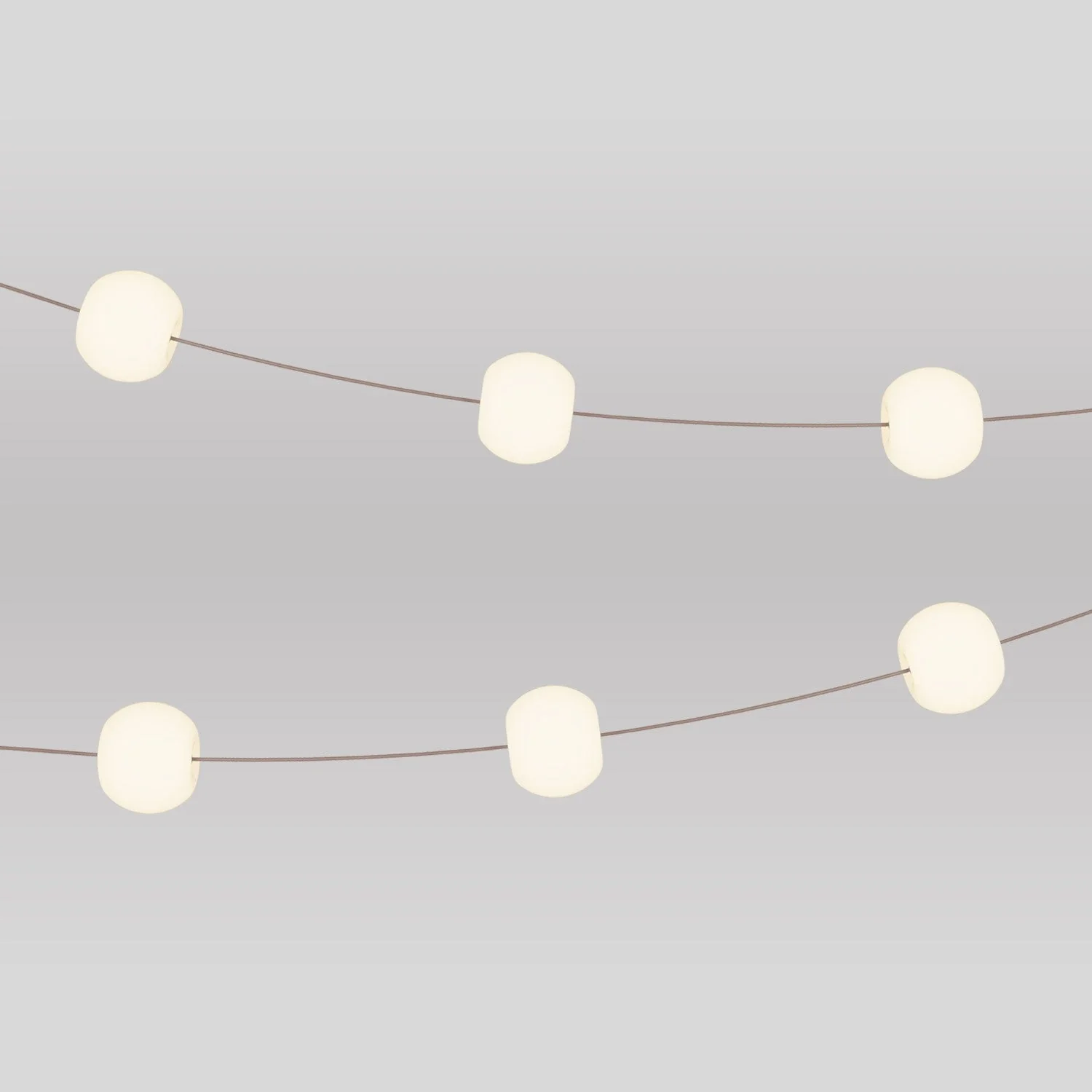 Outdoor String Light 6 light points IP67 Desert Brown with UK Plug - Marina6 Cherry