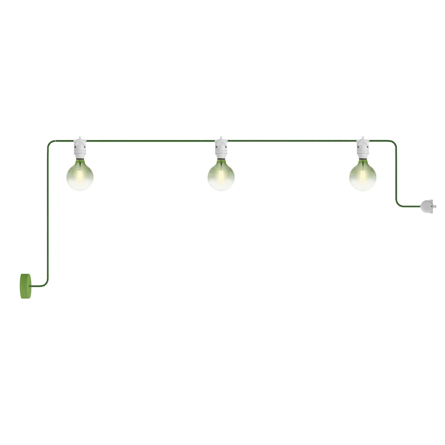 Modulair outdoor string lights IP65 with 3 lights and ceiling canopy - White