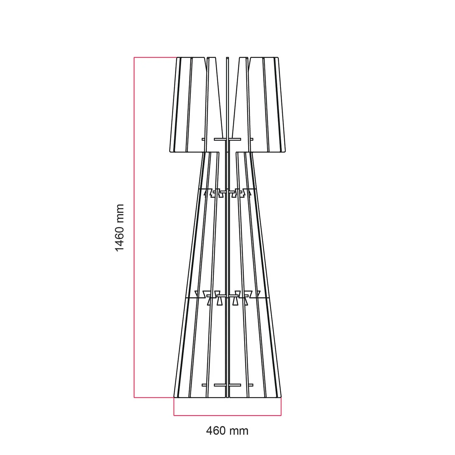 SHHINE floor lamp frame in sound-absorbing material - Melange green - Image 4