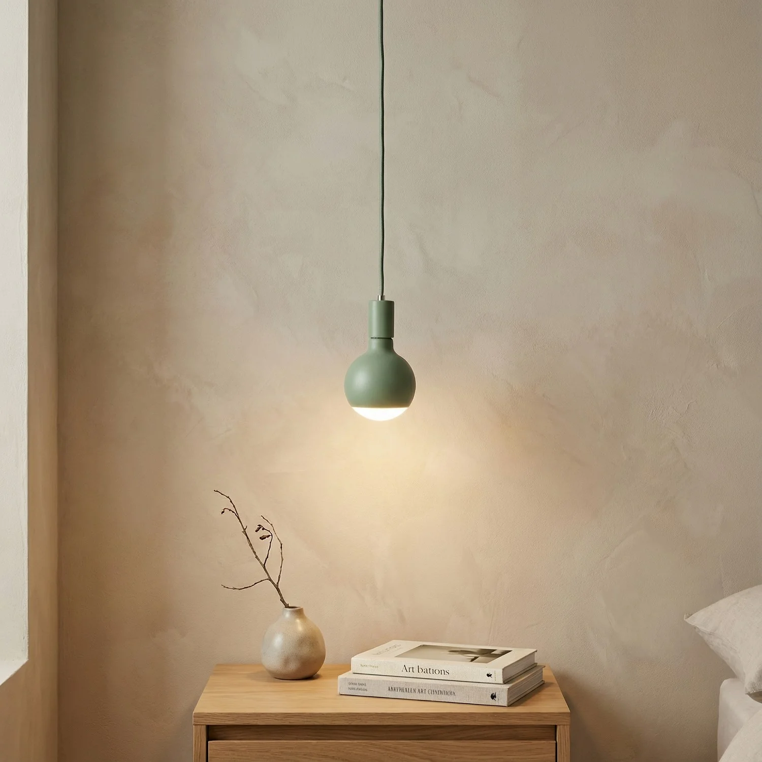 Filotto Metallico pendant lamp with Lucia Light bulb - Green - Image 2