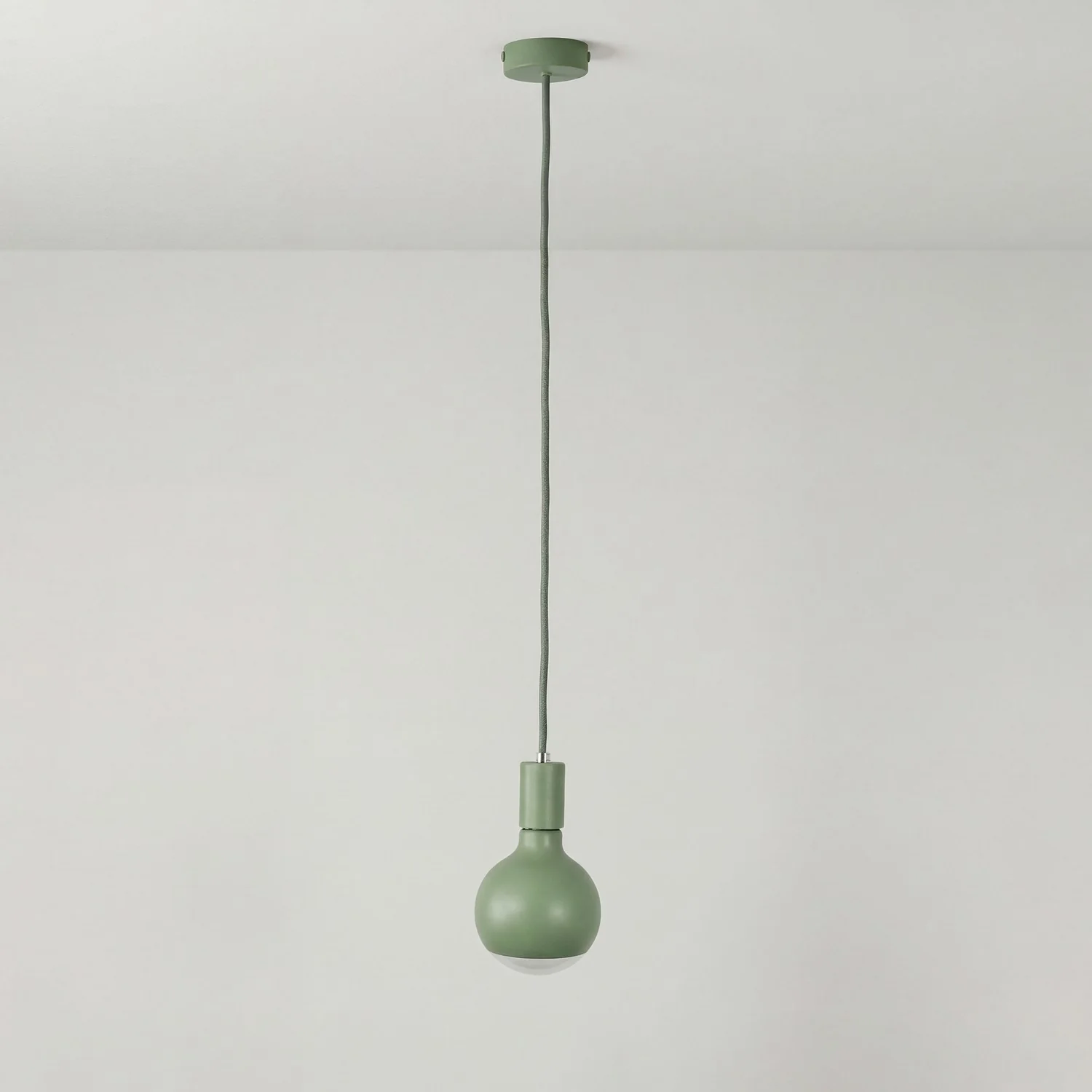 Filotto Metallico pendant lamp with Lucia Light bulb - Green - Image 3