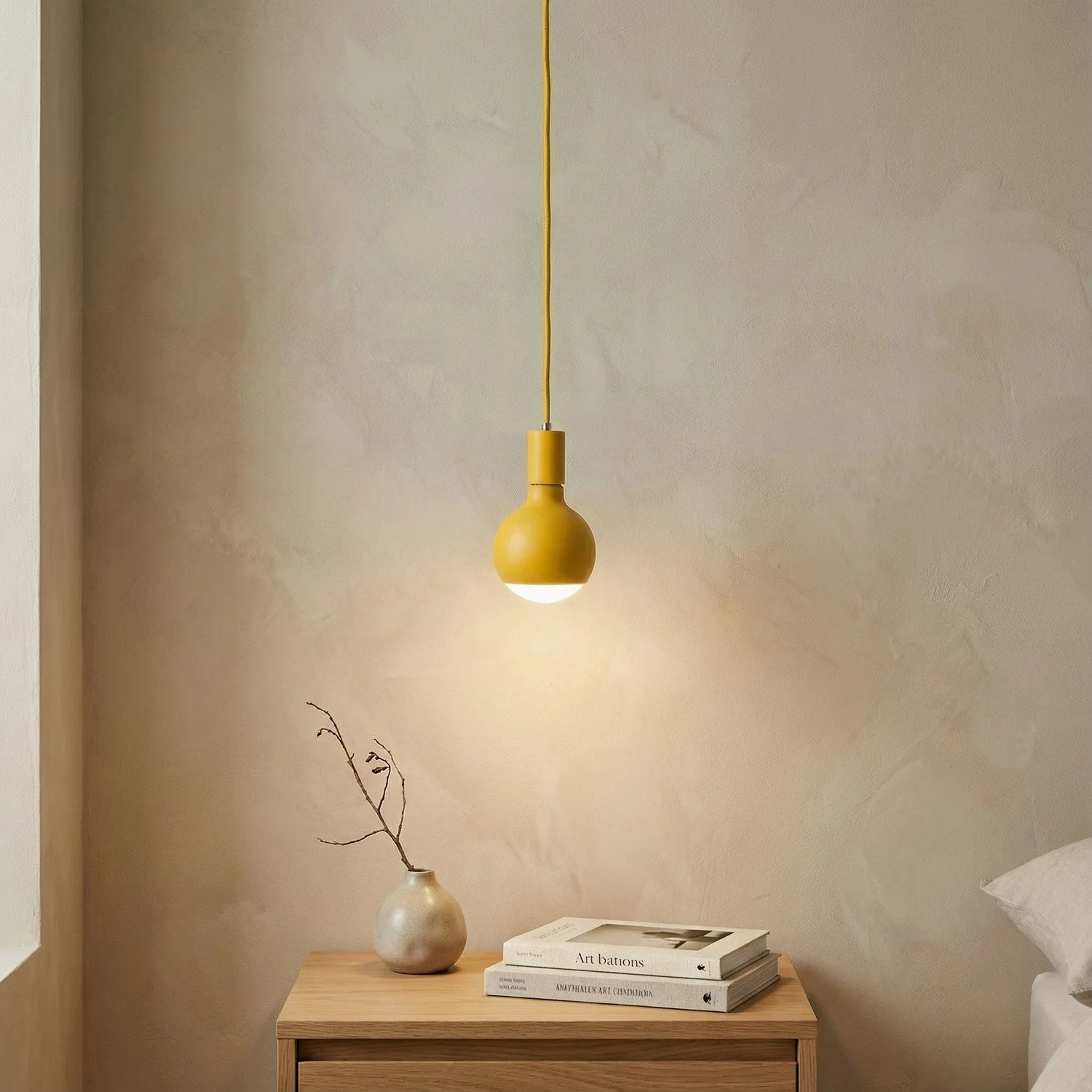 Filotto Metallico pendant lamp with Lucia light bulb - Yellow - Image 2