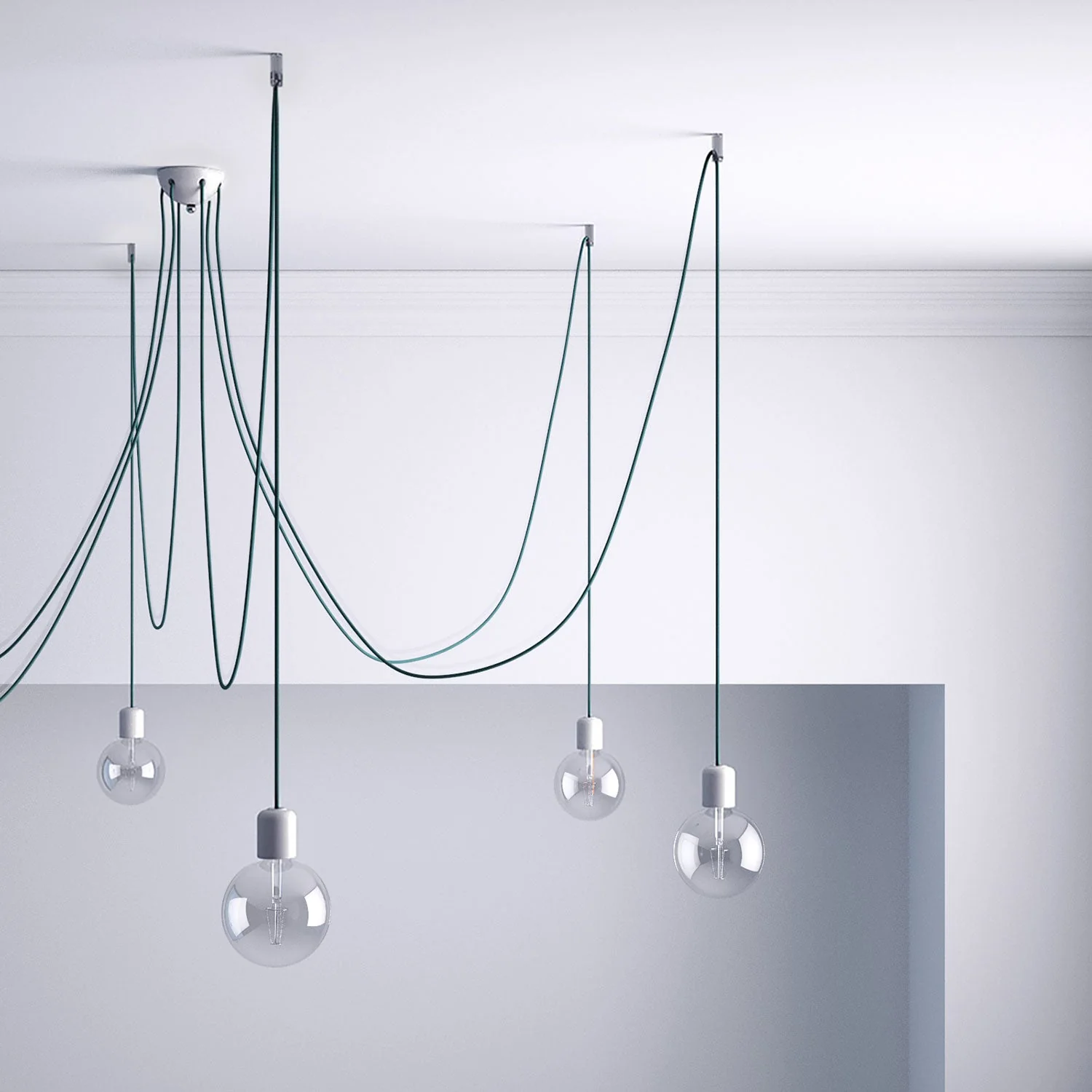 Swag hook, ceiling hook for textile cord with stopper - Transparent - Image 2