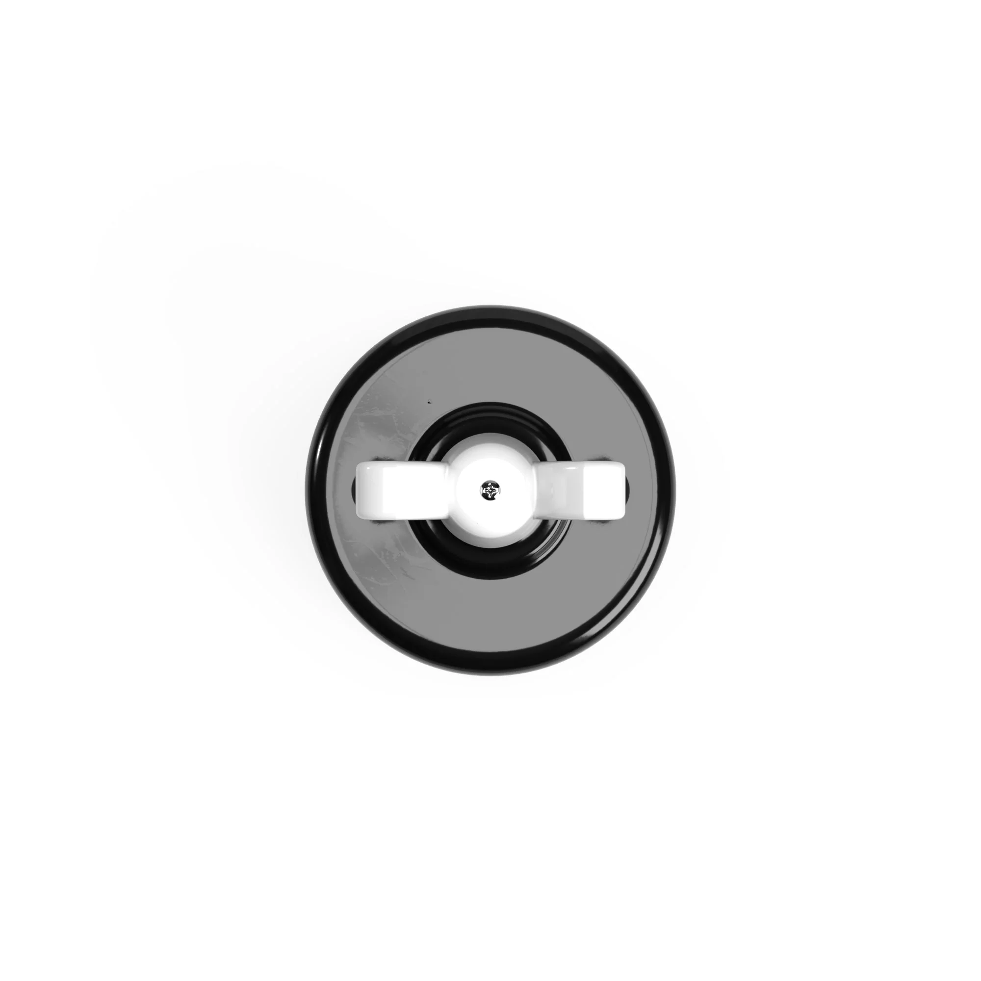 Black porcelain switch with butterfly nut - Image 3