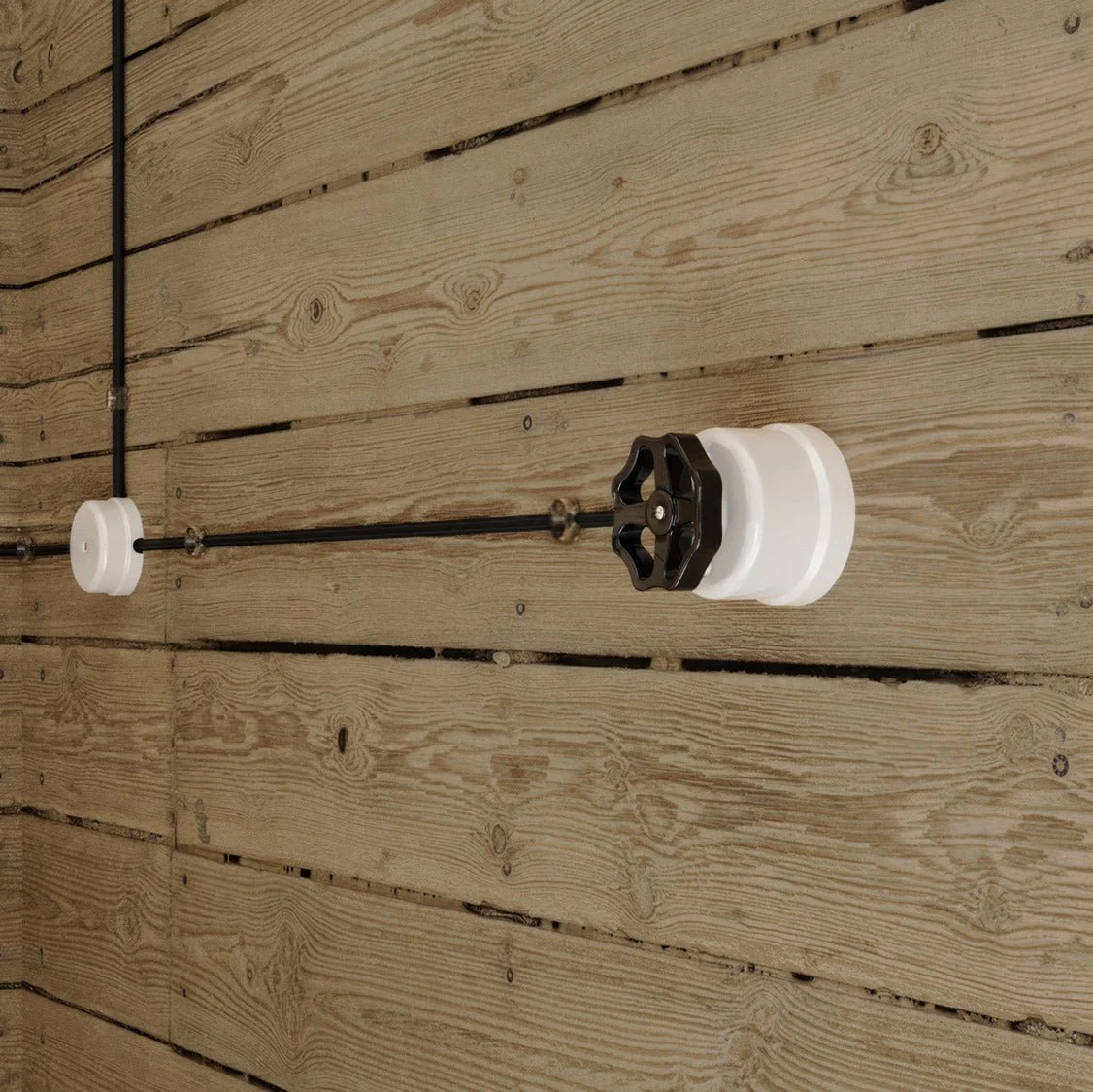 White porcelain switch with knob - Image 11